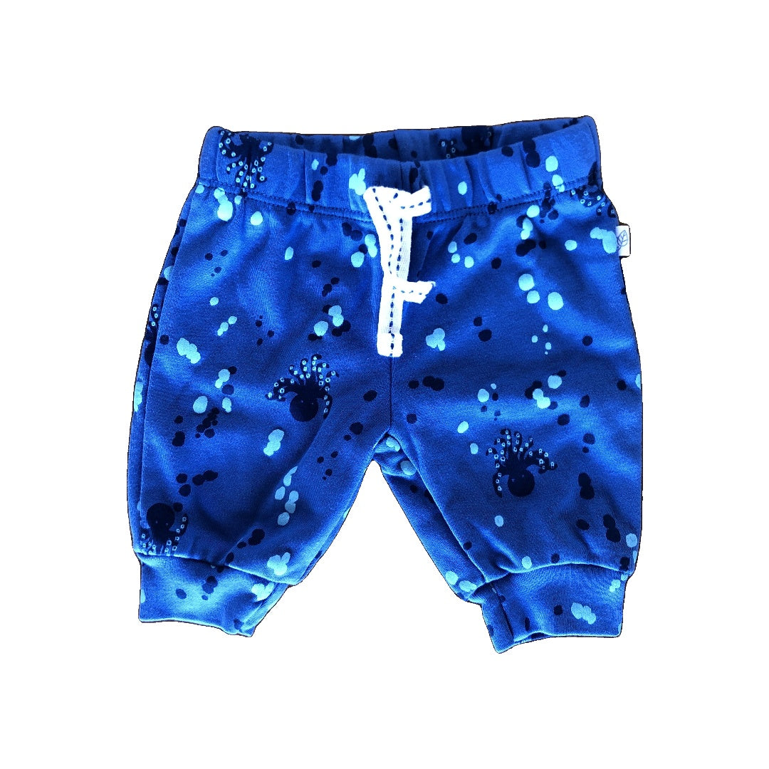 Oliver & Rain Girls Navy Blue | Light Blue Pants Size: Newborn Navy Blue | Light Blue