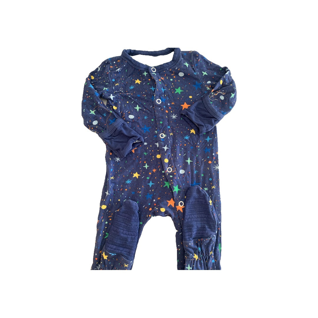 Clover Baby & Kids Unisex Navy Blue | light green | Yellow | orange | Stars Pajamas Size: 3-6 months Navy Blue | light green | Yellow | orange | Stars