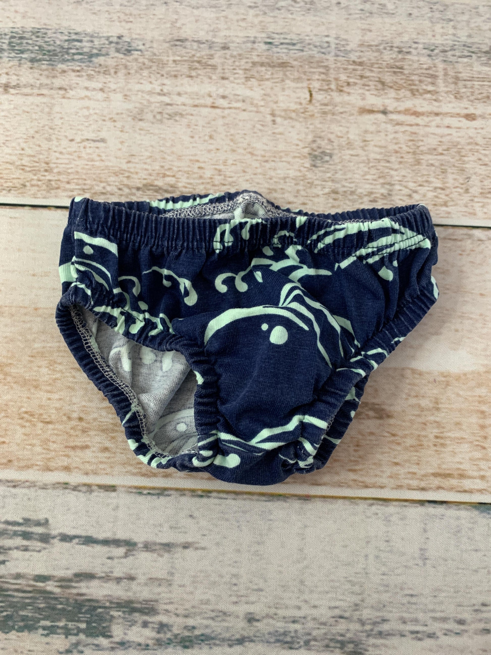 Oliver & Rain Girls Navy Blue | light green Shirt Size: Newborn Navy Blue | light green