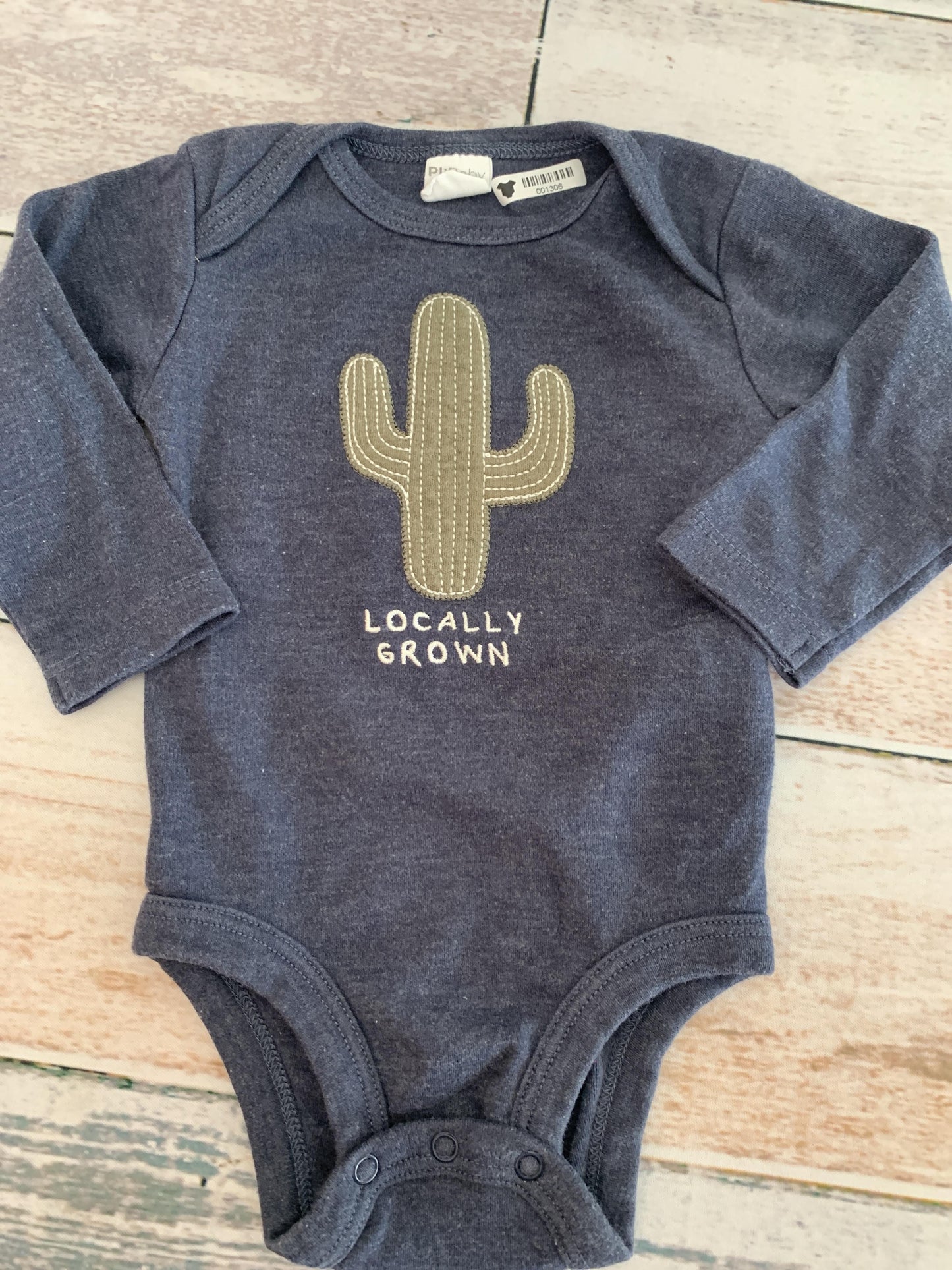 PL Baby Unisex Navy Blue | light green Onesie Size: 3 months Navy Blue | light green