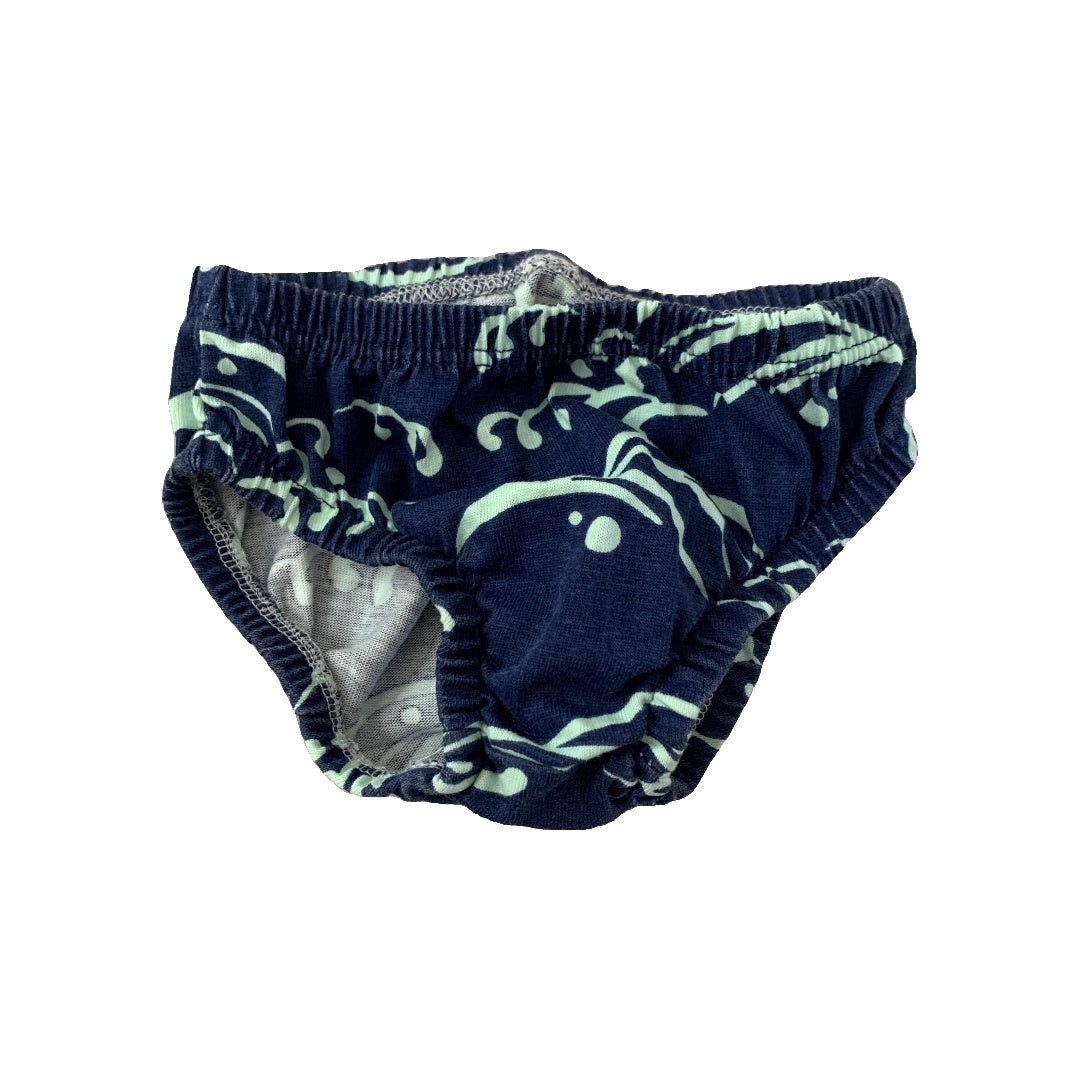 Oliver & Rain Girls Navy Blue | light green Shirt Size: Newborn Navy Blue | light green