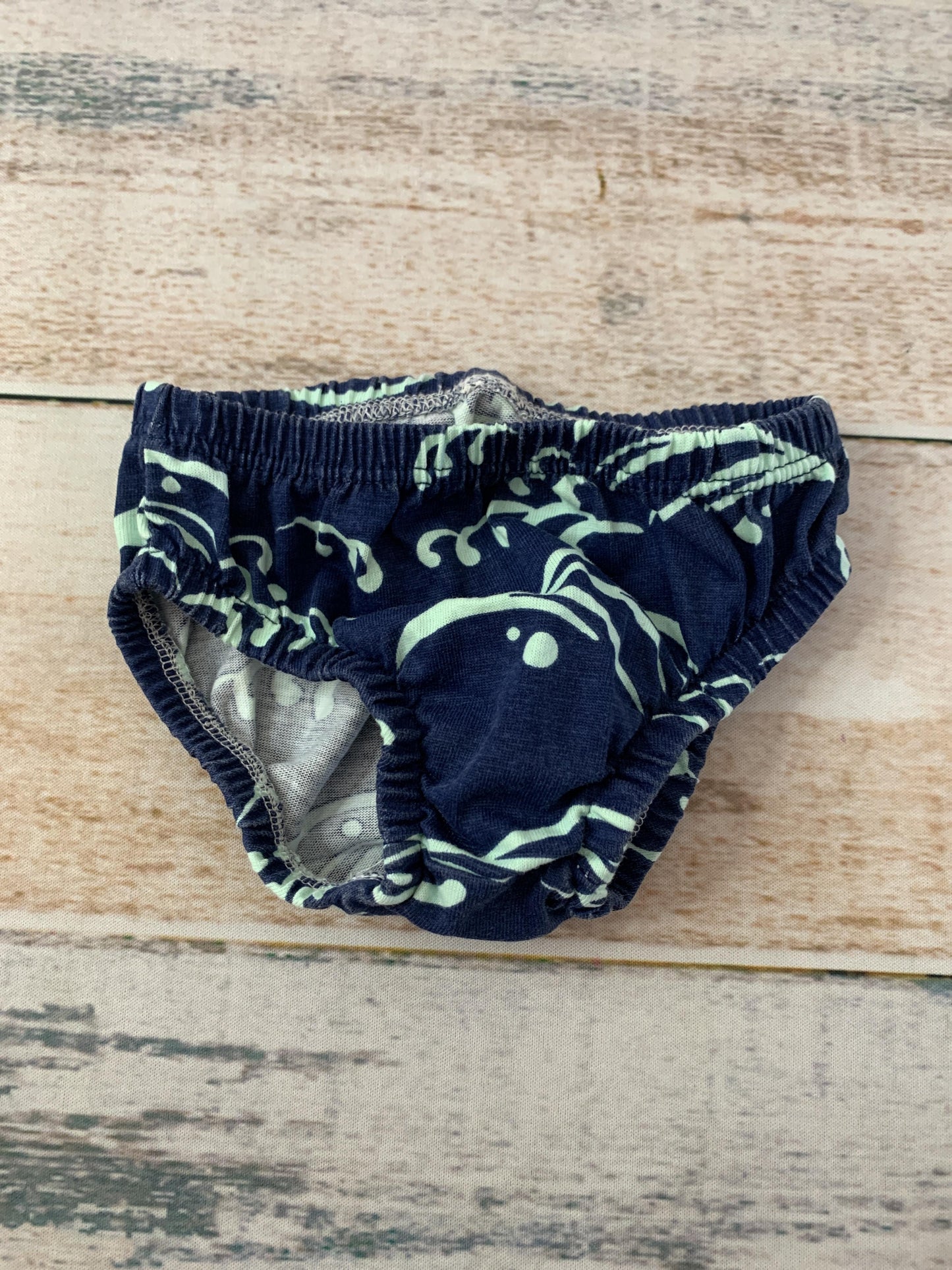 Oliver & Rain Girls Navy Blue | light green Shirt Size: Newborn Navy Blue | light green