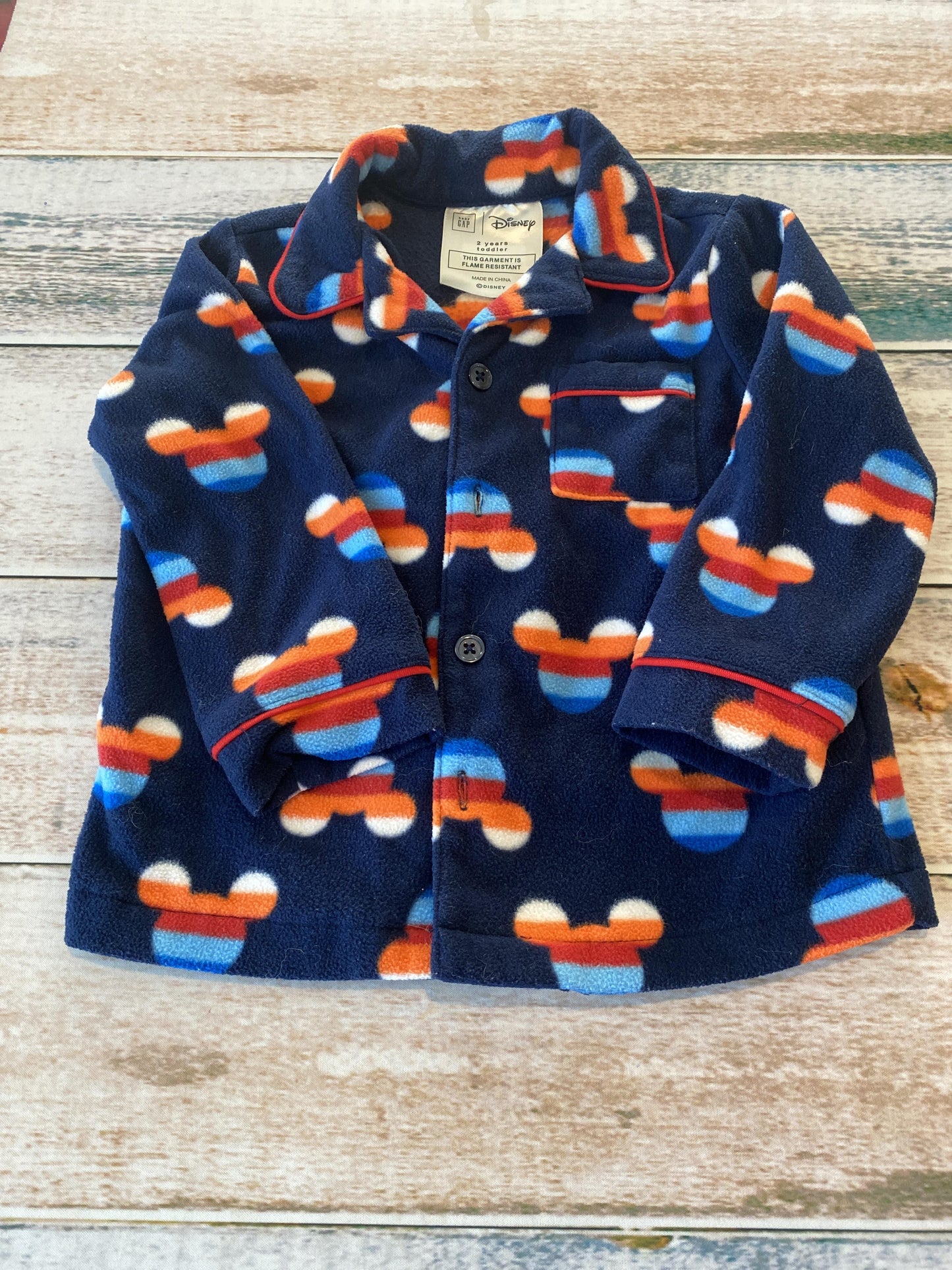 Disney Unisex Navy Blue | Mickey Mouse Pajamas Size: 2T Navy Blue | Mickey Mouse