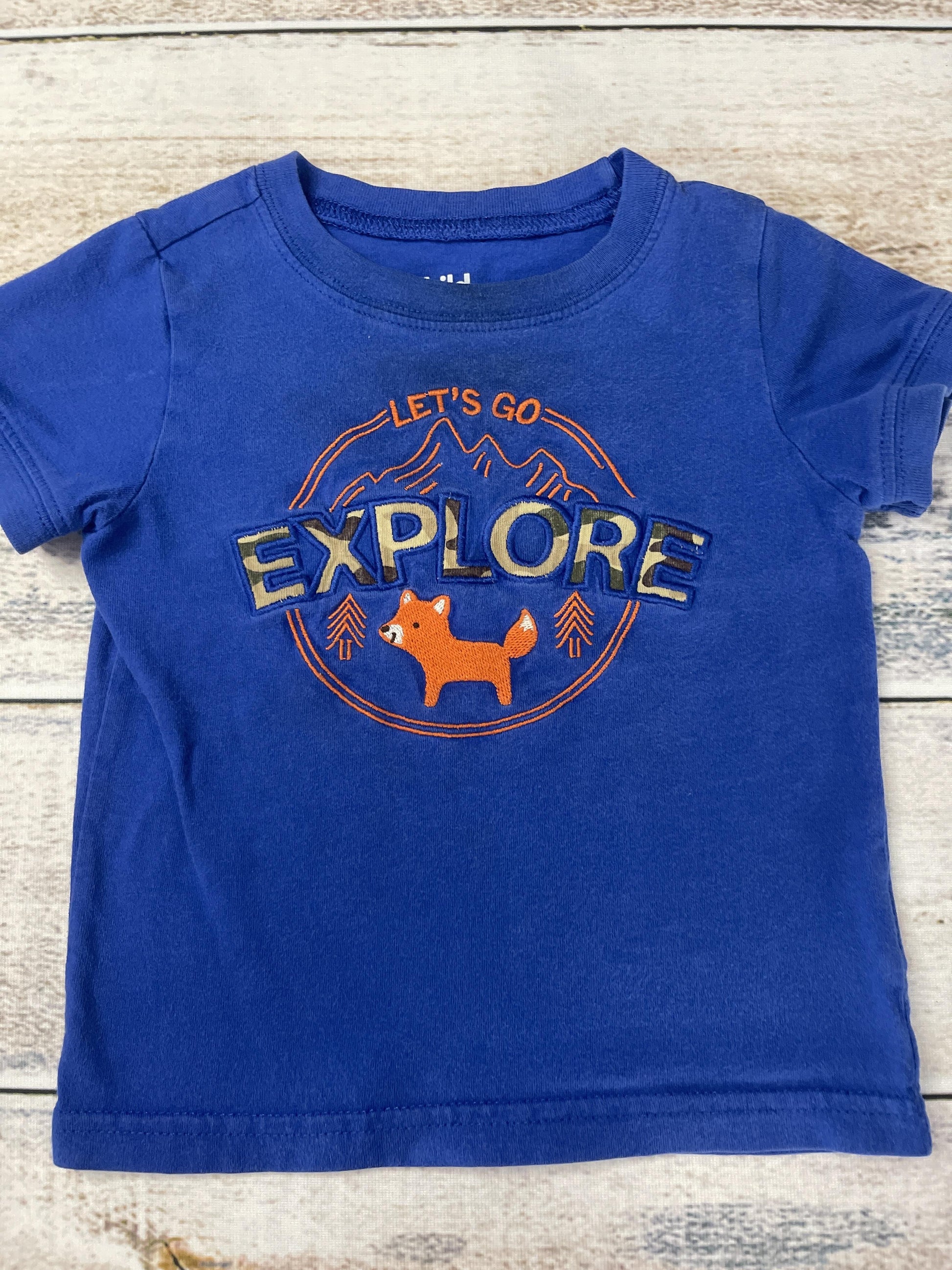 Boys Navy Blue | orange T-Shirt Size: 18 months Navy Blue | orange