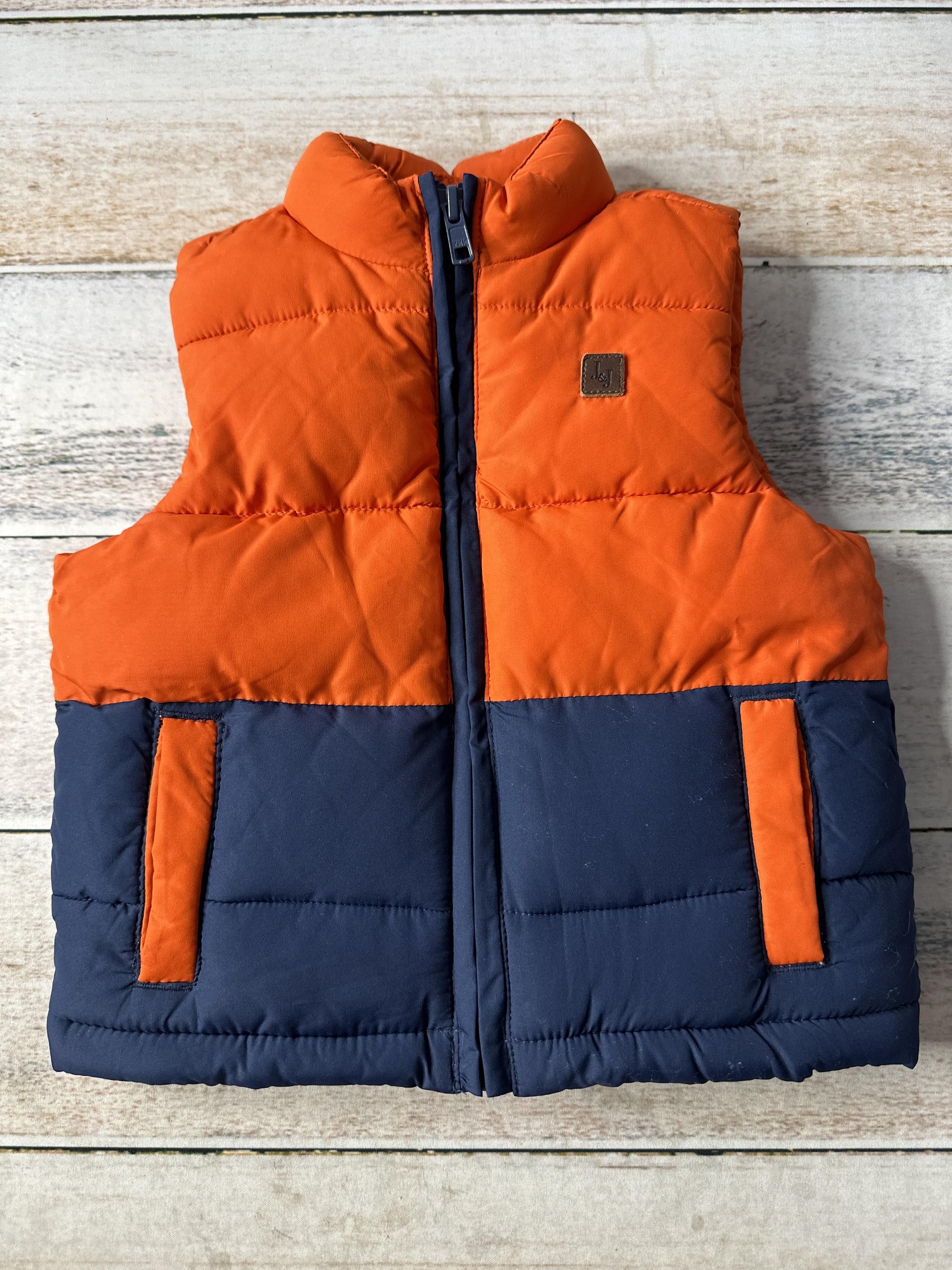 Janie and Jack Unisex Navy Blue | orange Vest Size: 18-24 months Navy Blue | orange