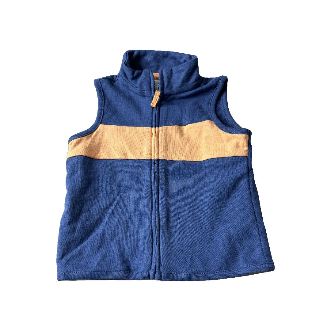 Carters Boys Navy Blue | orange Vest Size: 18 months Navy Blue | orange
