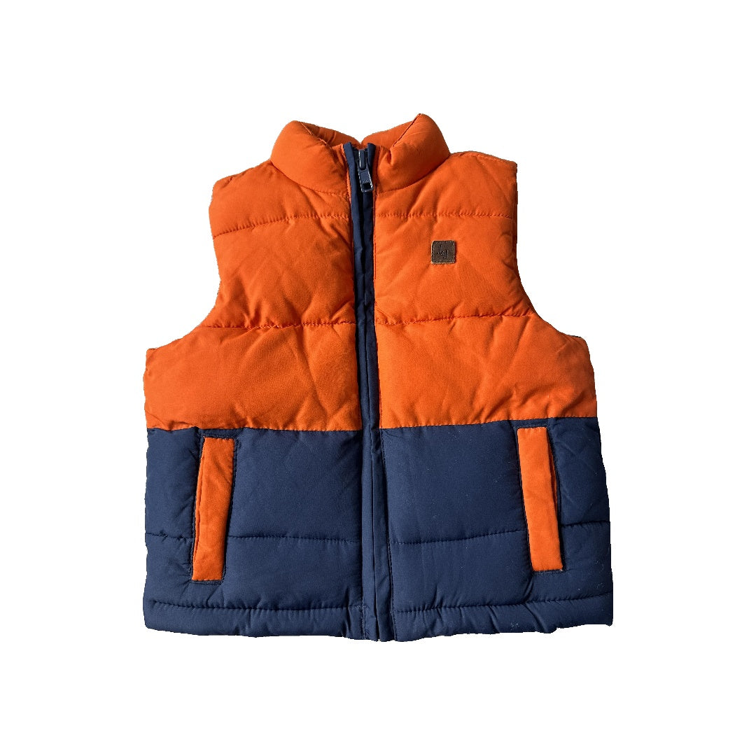 Janie and Jack Unisex Navy Blue | orange Vest Size: 18-24 months Navy Blue | orange