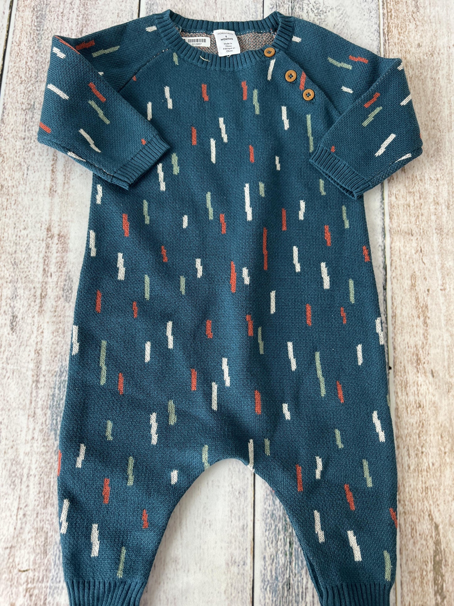 Nordstrom Boys Navy Blue | Pattern Long Sleeve Outfit Size: 6 months Navy Blue | Pattern