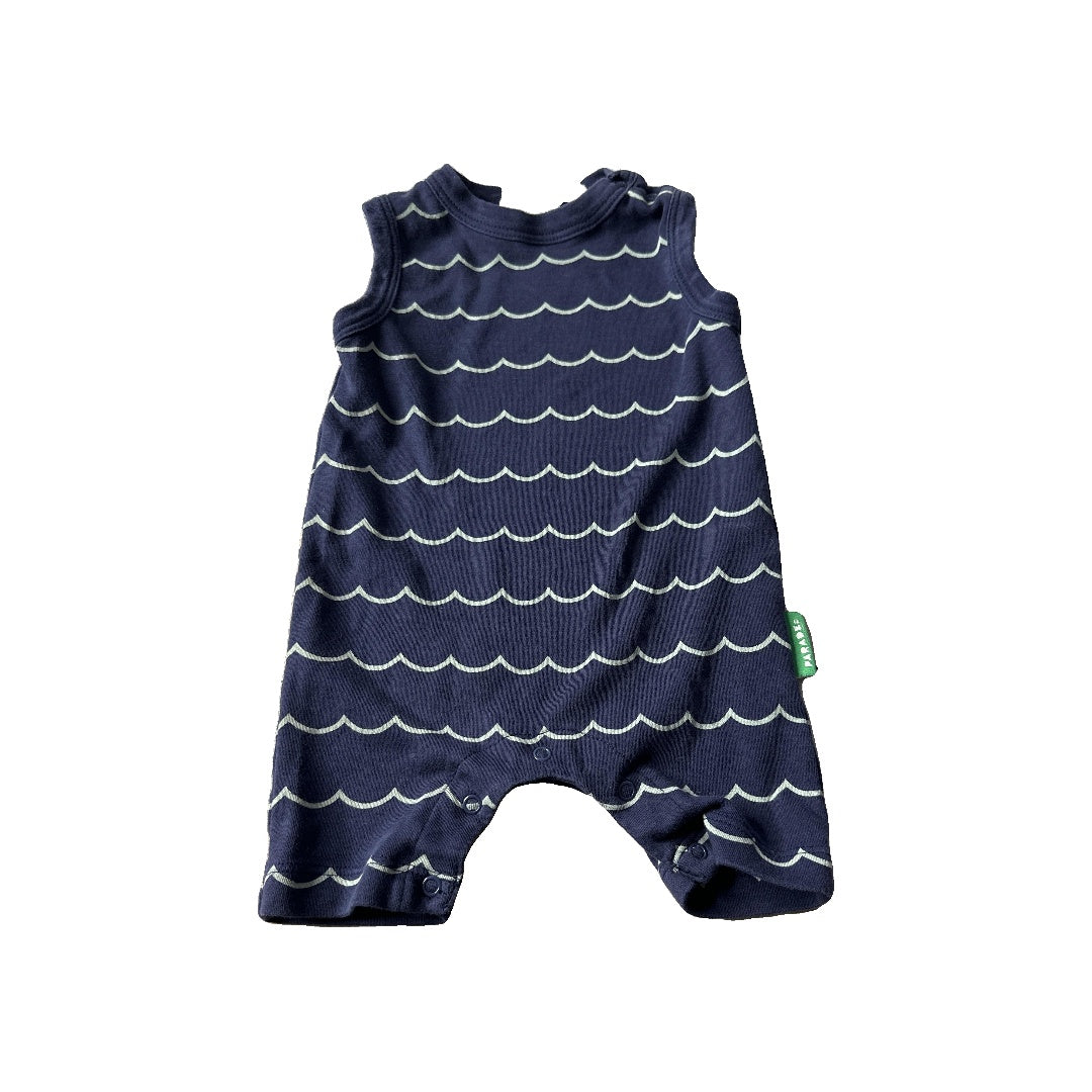 Parade Boys Navy Blue | Pattern Romper Size: 3-6 months Navy Blue | Pattern