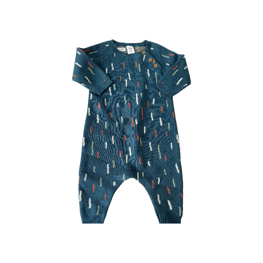 Nordstrom Boys Navy Blue | Pattern Long Sleeve Outfit Size: 6 months Navy Blue | Pattern