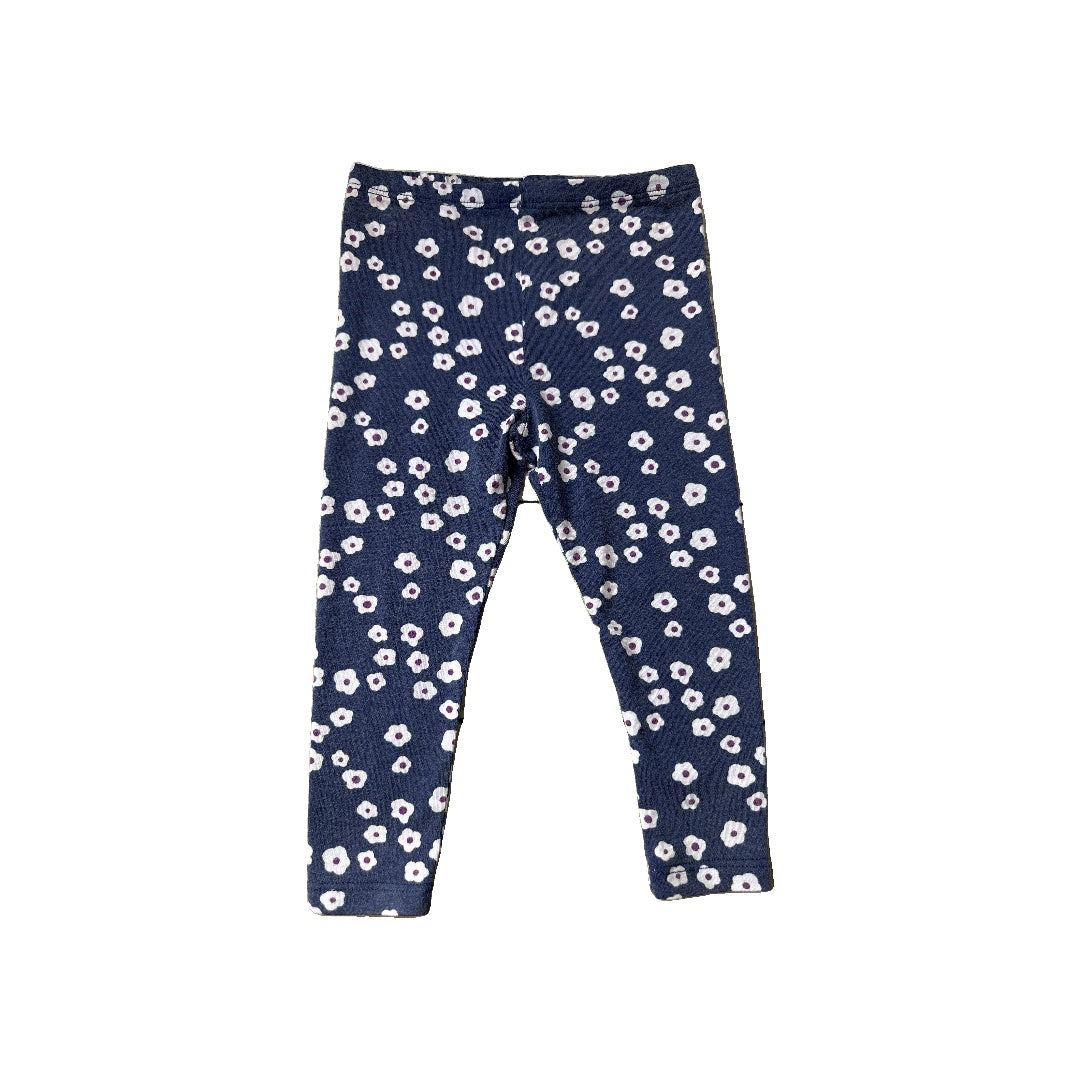 Splendid Girls Navy Blue | Pink floral Pants Size: 6-12 months Navy Blue | Pink floral