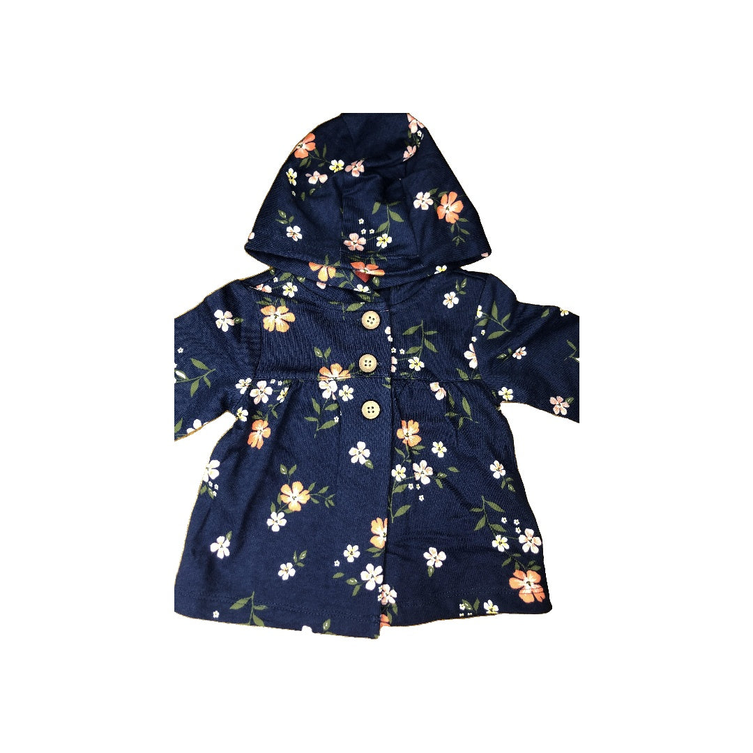 Carters Girls Navy Blue | Pink floral Sweater Size: 6 months Navy Blue | Pink floral