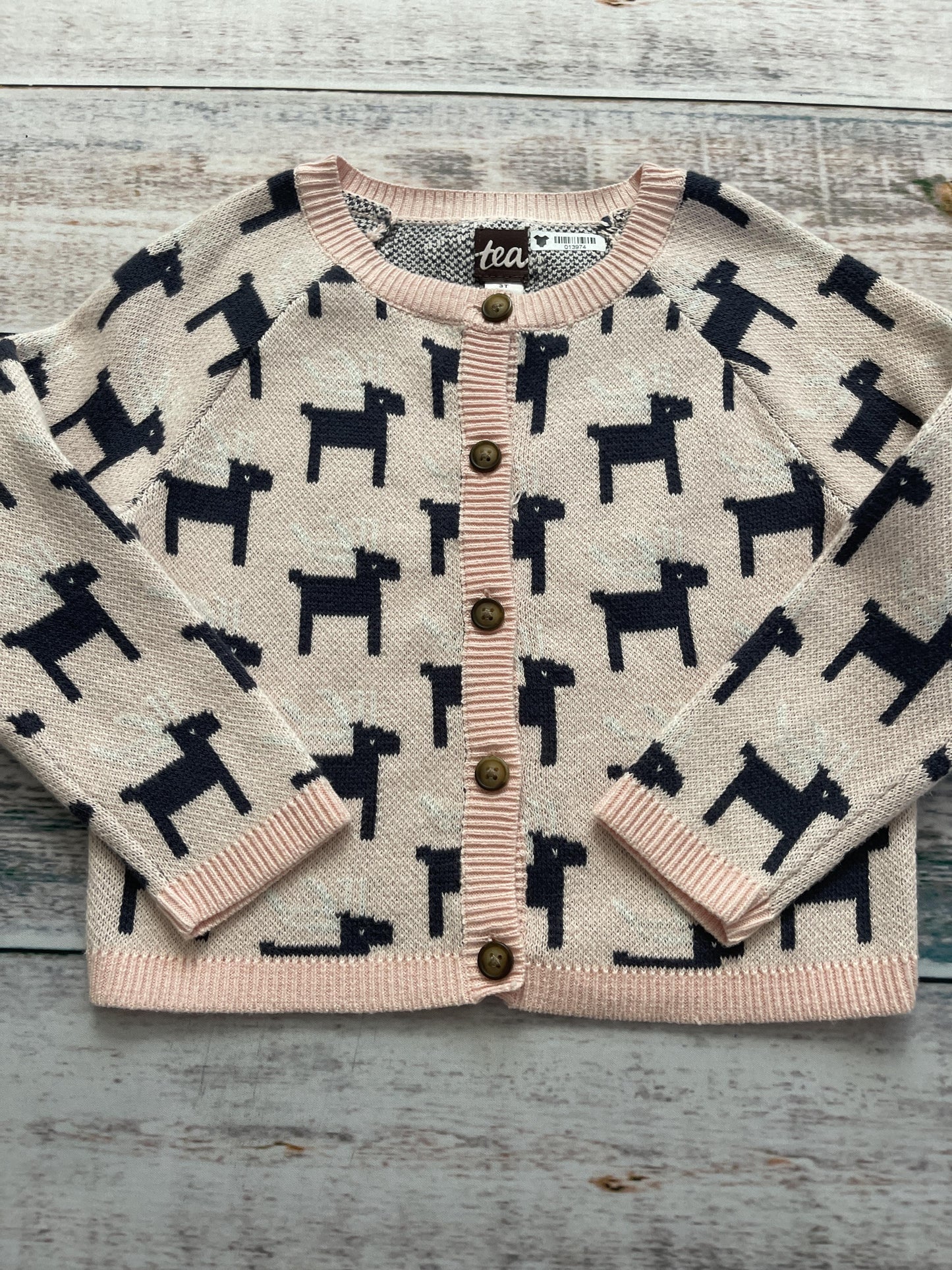 Tea Girls Navy Blue | pink Sweater Size: 3T Navy Blue | pink