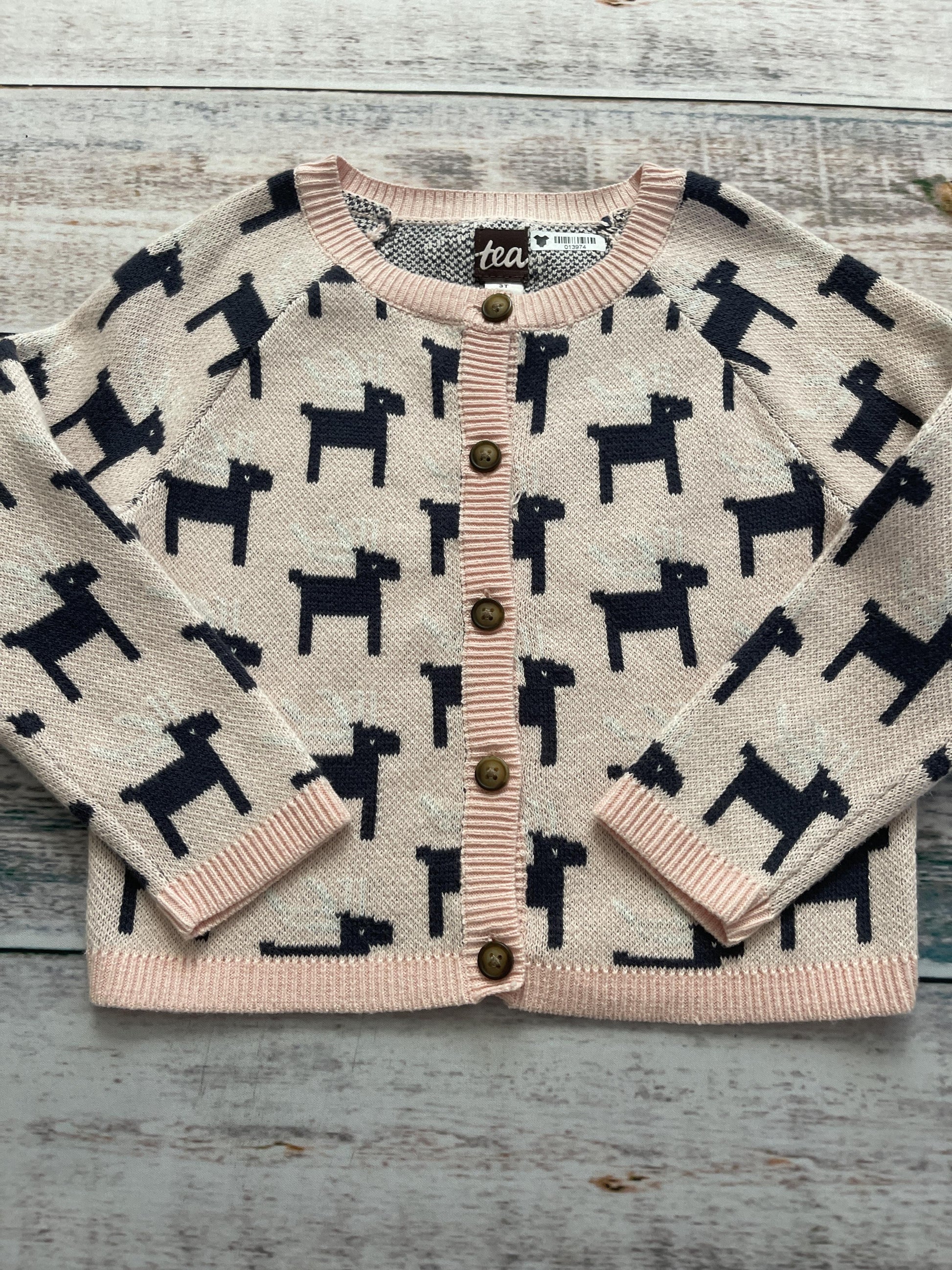 Tea Girls Navy Blue | pink Sweater Size: 3T Navy Blue | pink