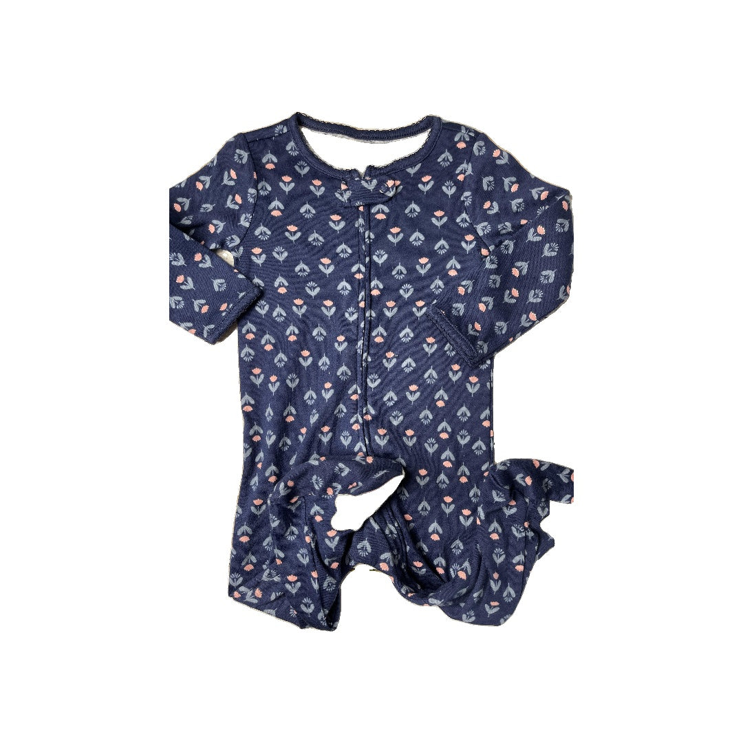 Carters Girls Navy Blue | pink Pajamas Size: 9 months Navy Blue | pink