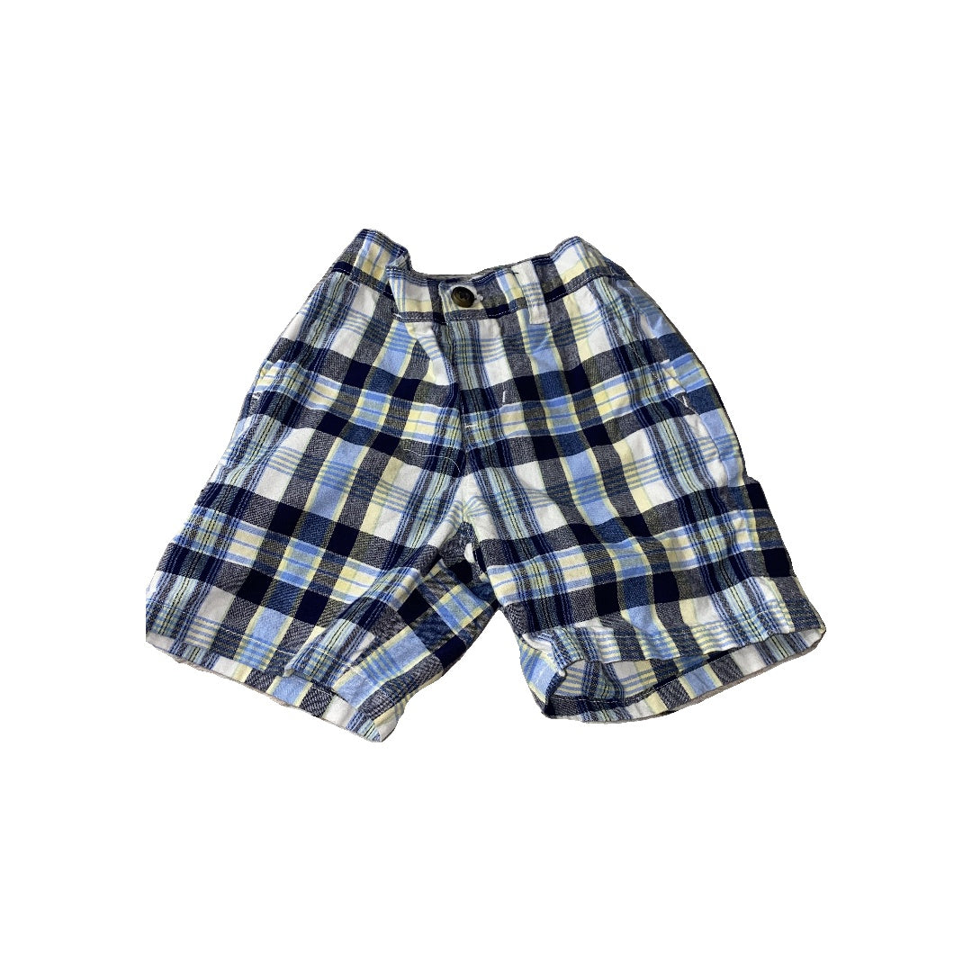 Janie and Jack Boys Navy Blue | plaid Shorts Size: 12-18 months Navy Blue | plaid