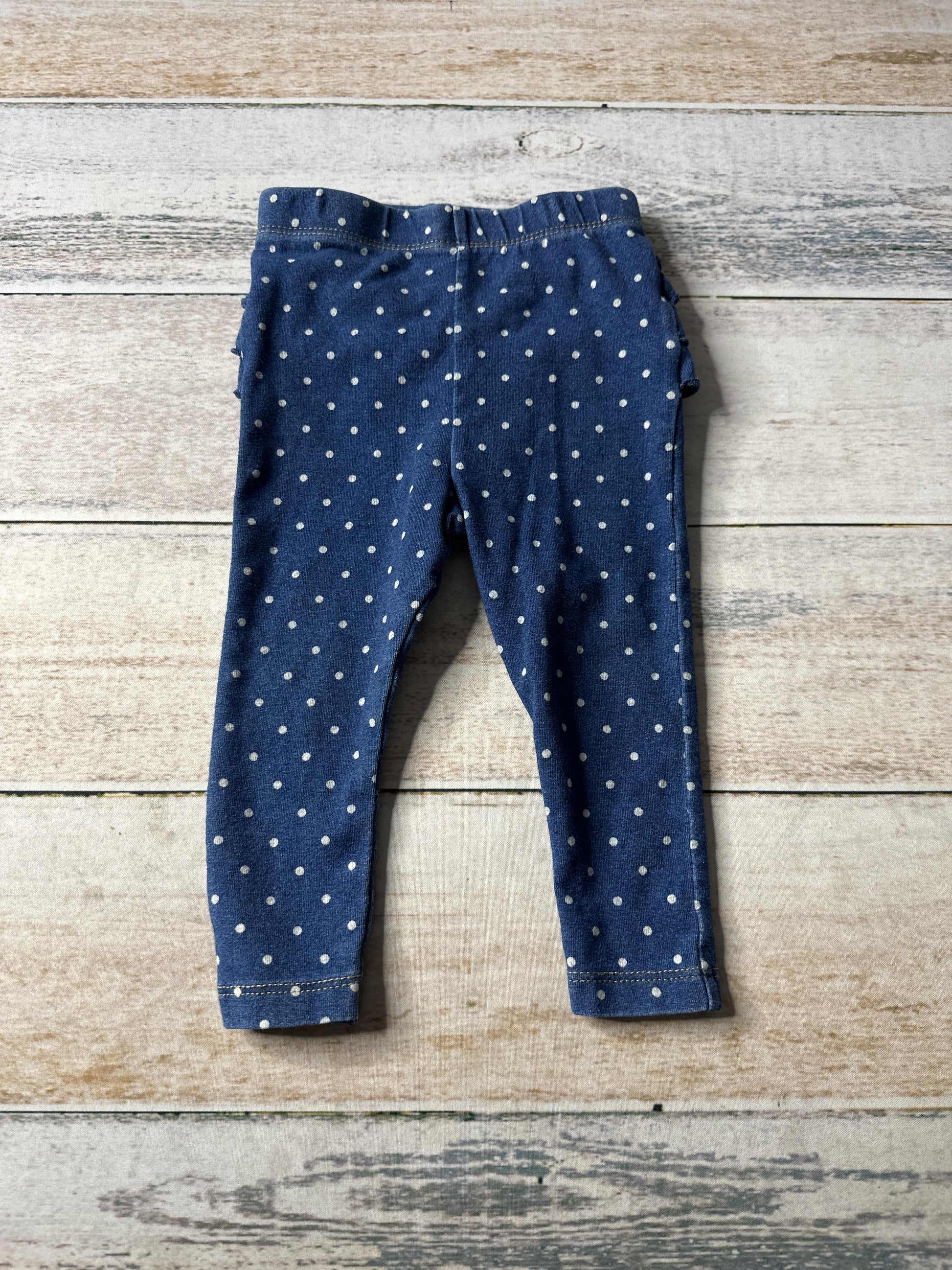 Cat & Jack Girls Navy Blue | polka dot Pants Size: 6-9 months Navy Blue | polka dot