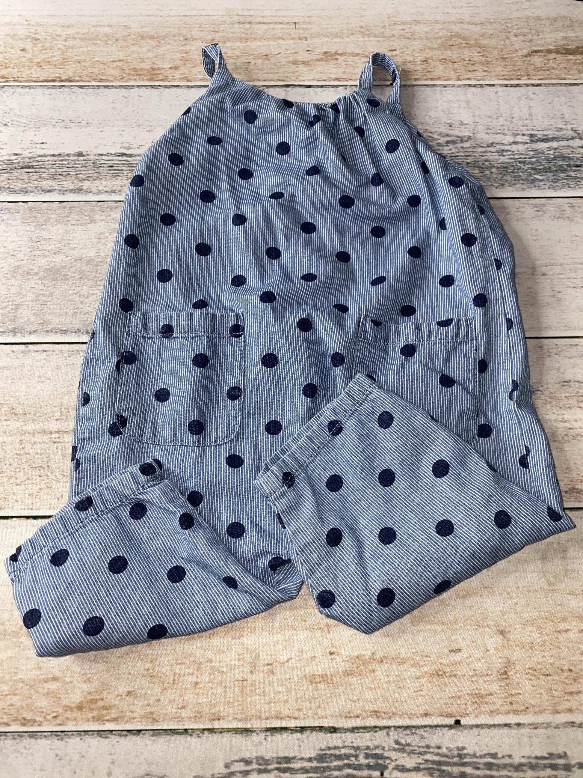 Zara Girls Navy Blue | polka dot Romper Size: 12-18 months Navy Blue | polka dot