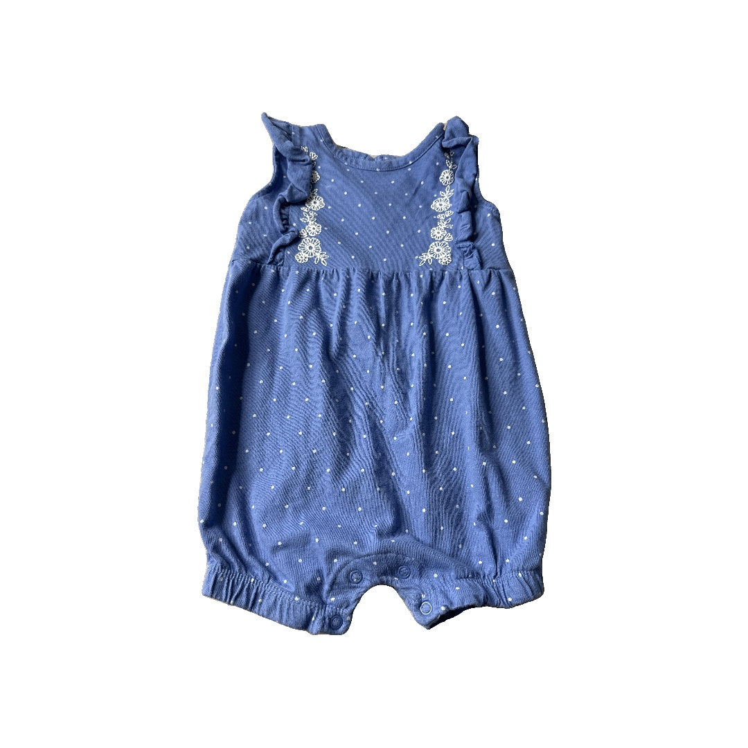 Just Born Girls Navy Blue | polka dot Romper Size: 18 months Navy Blue | polka dot