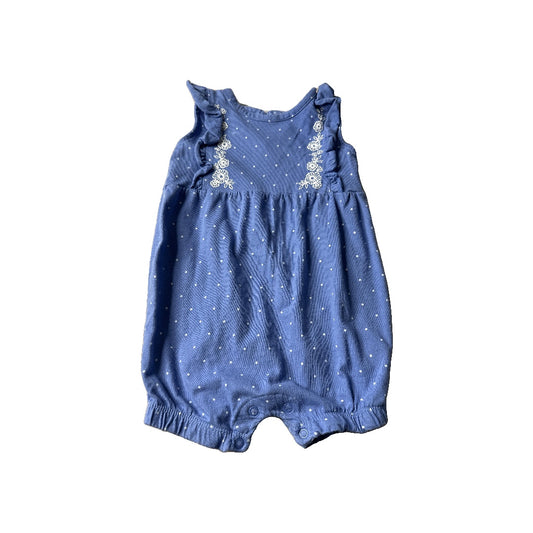 Just Born Girls Navy Blue | polka dot Romper Size: 18 months Navy Blue | polka dot