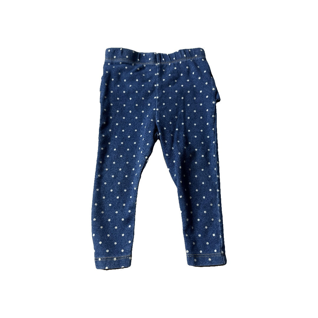 Cat & Jack Girls Navy Blue | polka dot Pants Size: 6-9 months Navy Blue | polka dot