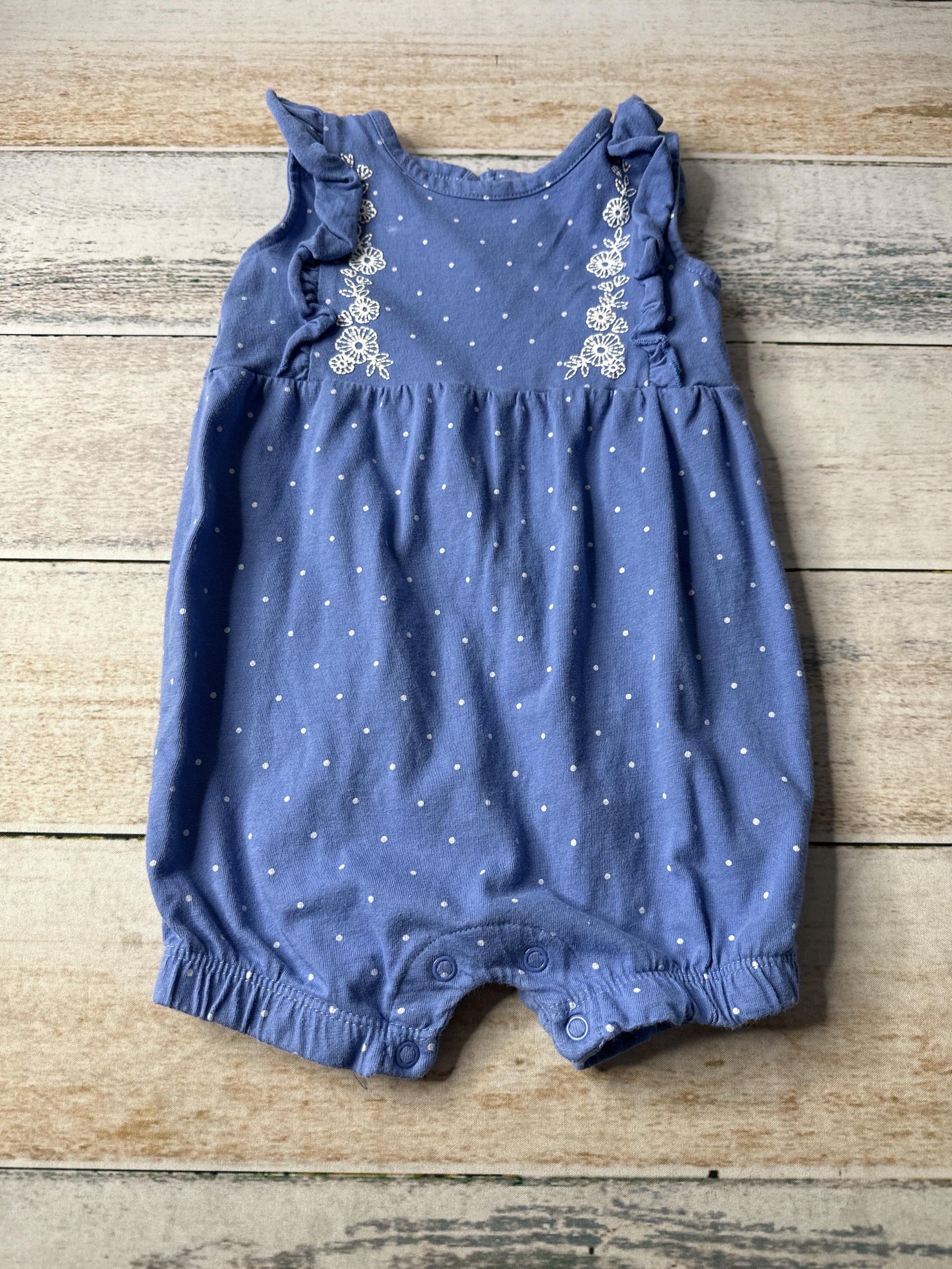 Just Born Girls Navy Blue | polka dot Romper Size: 18 months Navy Blue | polka dot