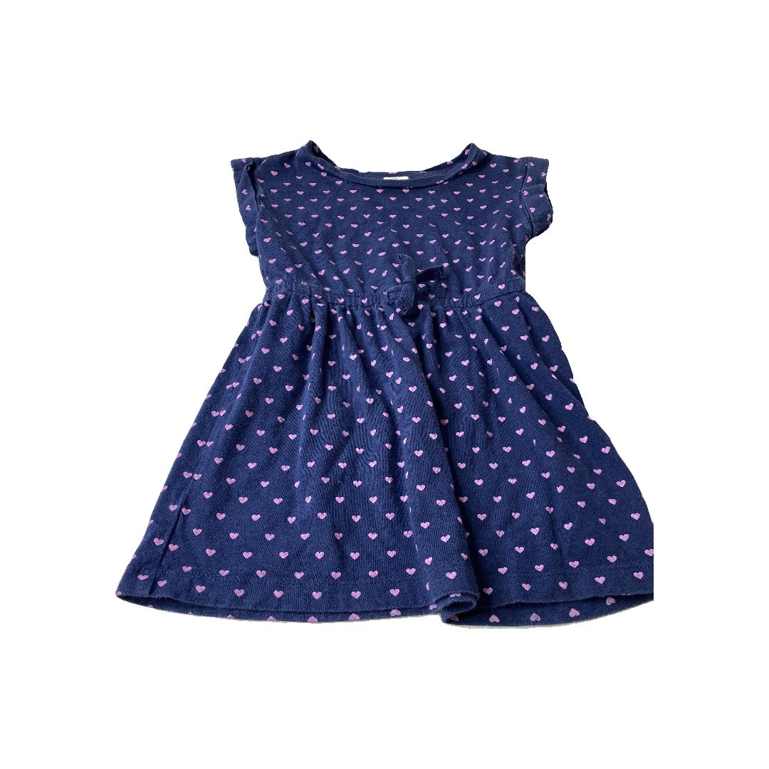 Gap Girls Navy Blue | purple | Hearts Dress Size: 2T Navy Blue | purple | Hearts