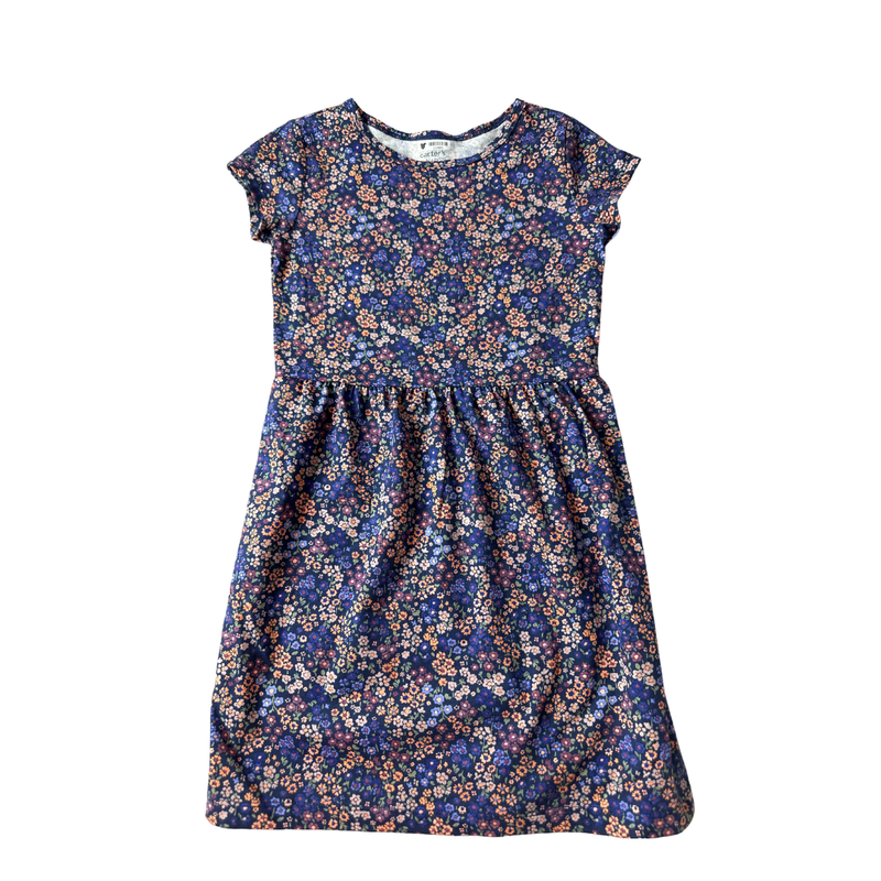 Carters Girls Navy Blue | purple | pink Dress Size: 5T Navy Blue | purple | pink