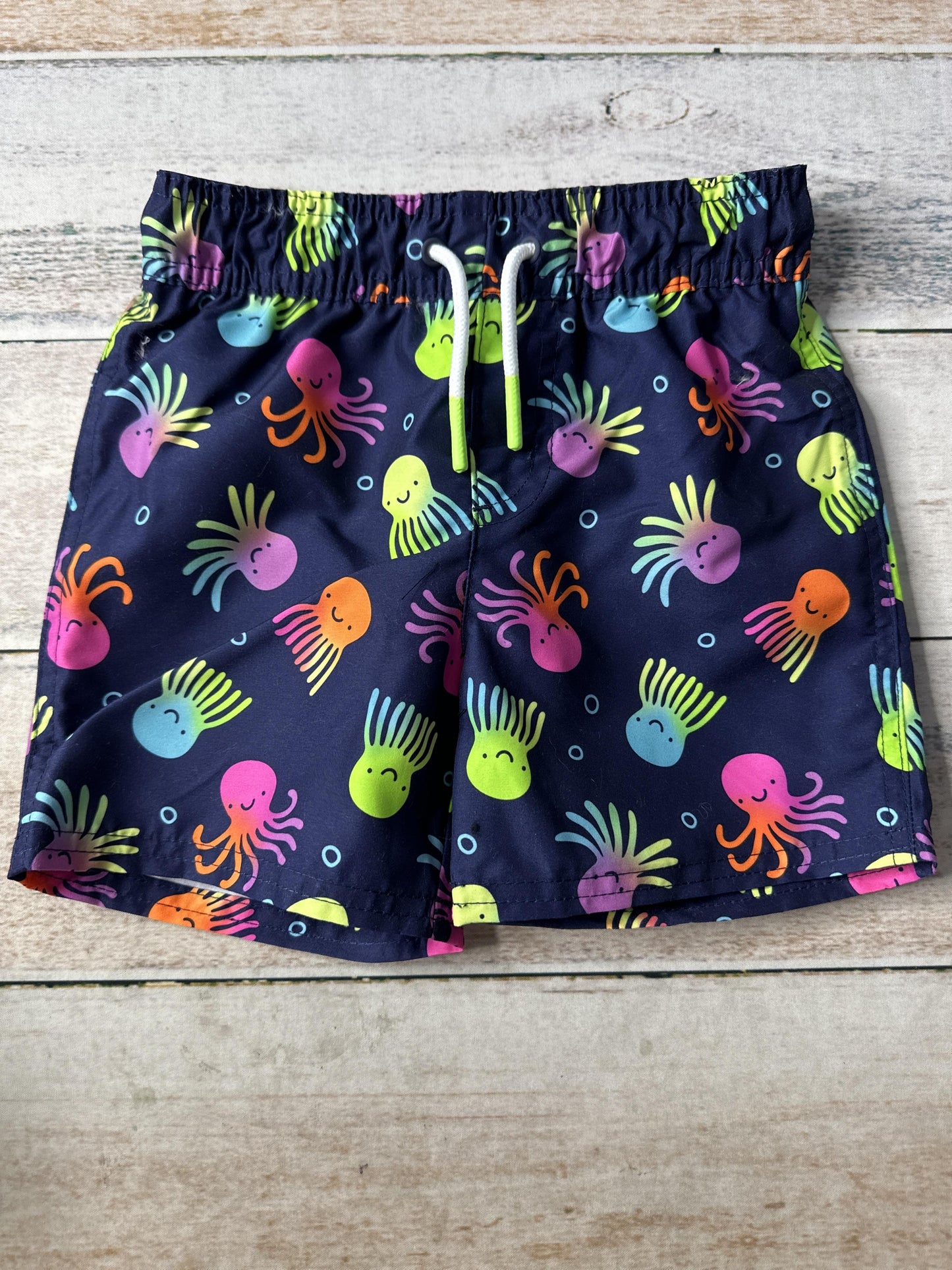 Boys Navy Blue | Rainbow | Octopus Swimwear Size: 3T Navy Blue | Rainbow | Octopus