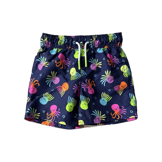Boys Navy Blue | Rainbow | Octopus Swimwear Size: 3T Navy Blue | Rainbow | Octopus