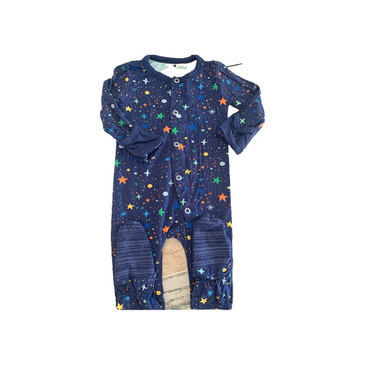 Clover Baby & Kids Unisex Navy Blue | Rainbow | Space Pajamas Size: 6-12 months Navy Blue | Rainbow | Space