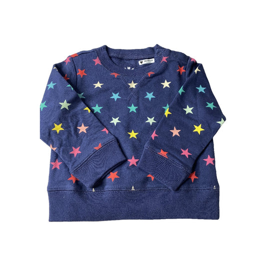 Primary Girls Navy Blue | Rainbow | Stars Sweater Size: 6-12 months Navy Blue | Rainbow | Stars
