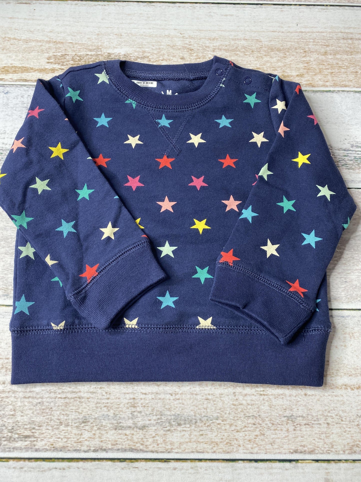 Primary Girls Navy Blue | Rainbow | Stars Sweater Size: 12-18 months Navy Blue | Rainbow | Stars