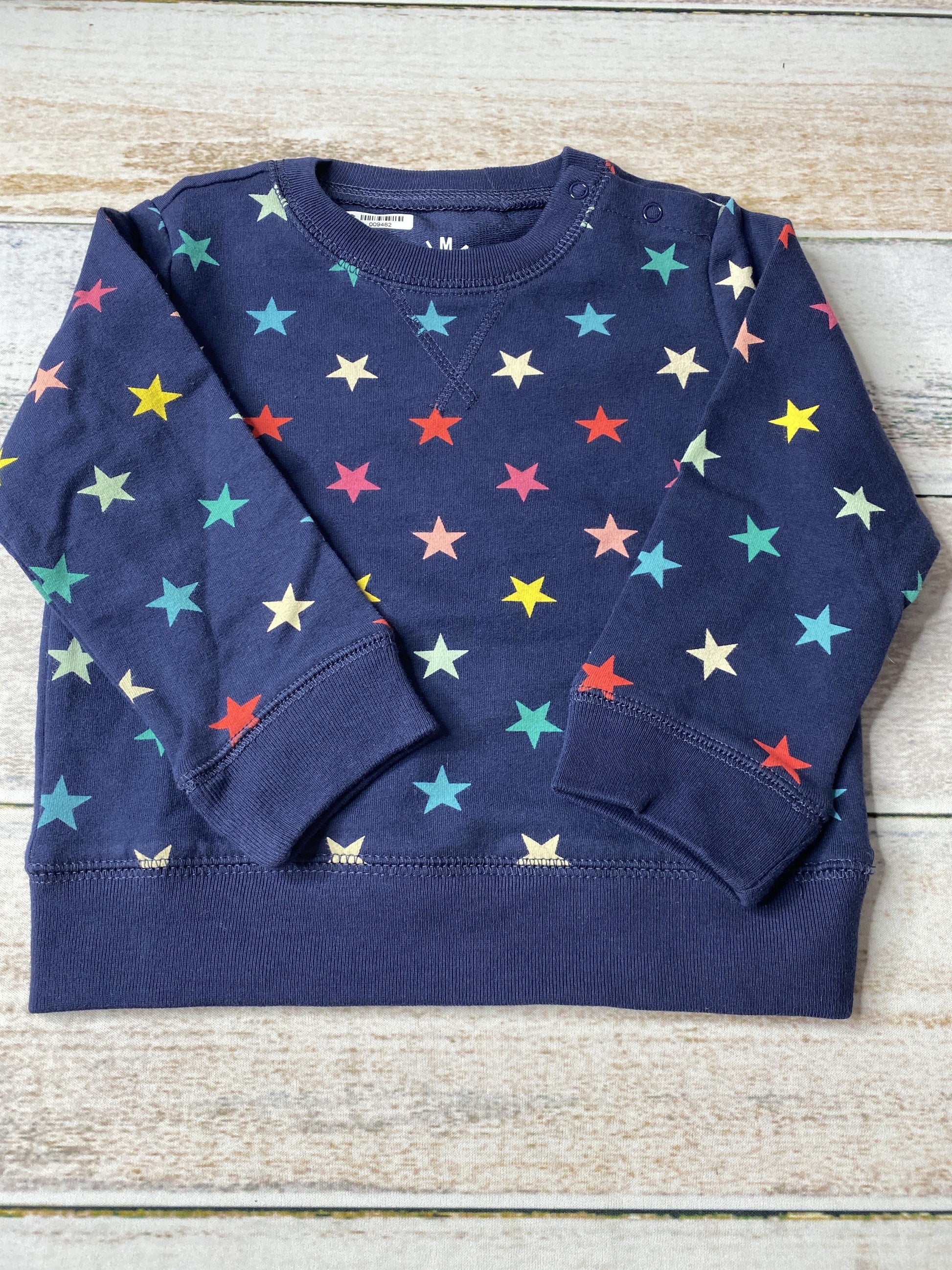 Primary Girls Navy Blue | Rainbow | Stars Sweater Size: 12-18 months Navy Blue | Rainbow | Stars