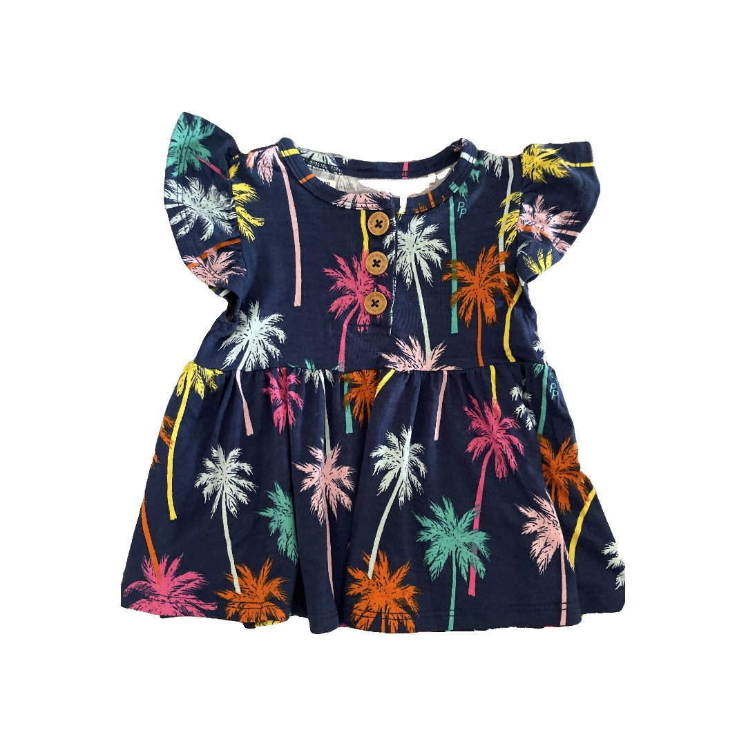 Posh Peanut Girls Navy Blue | Rainbow T-Shirt Size: 6-12 months Navy Blue | Rainbow