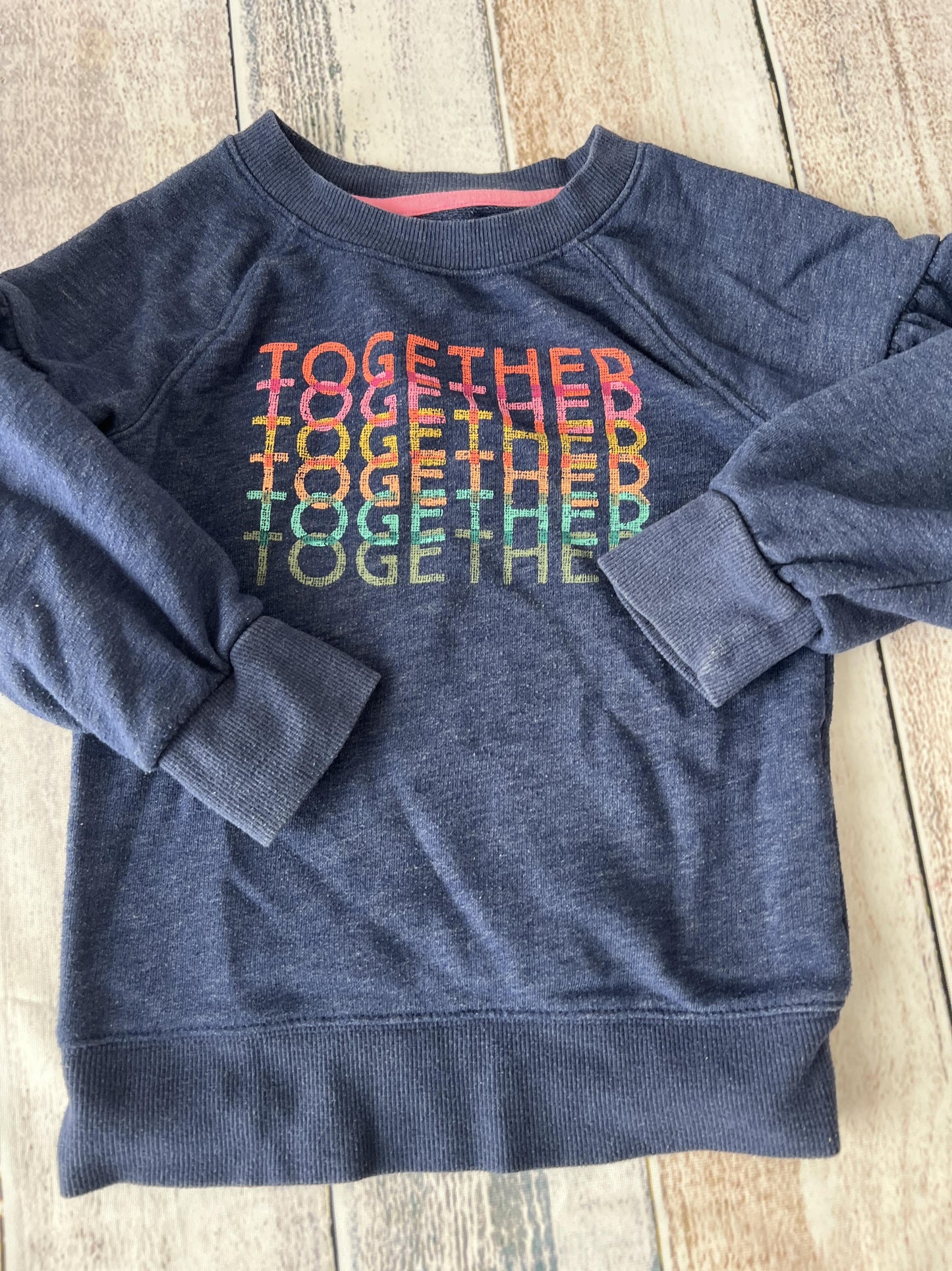 Cat & Jack Girls Navy Blue | Rainbow Sweater Size: 4T Navy Blue | Rainbow