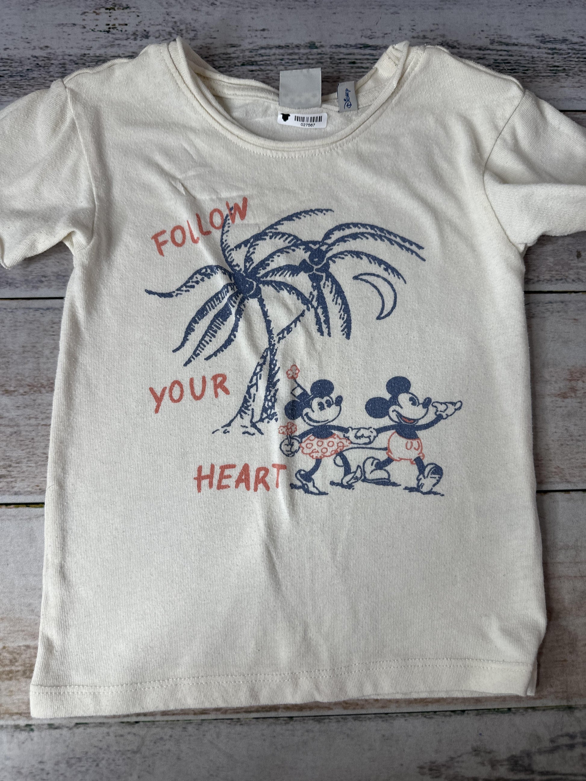 Disney Girls Navy Blue | Red | cream T-Shirt Size: 2T Navy Blue | Red | cream