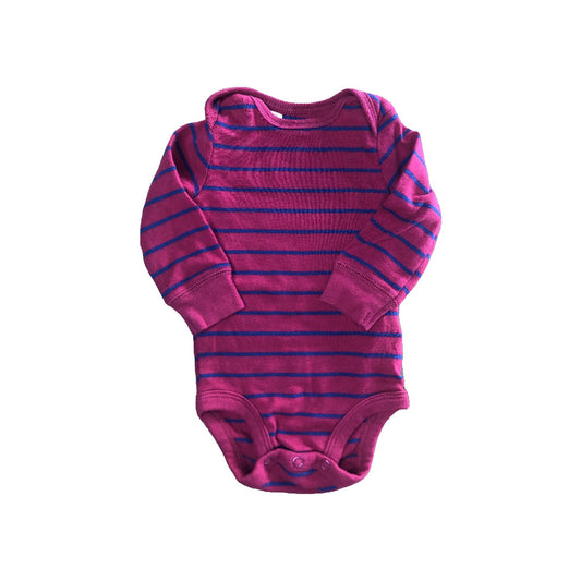 Carters Unisex Navy Blue | Red | Striped Onesie Size: 3 months Navy Blue | Red | Striped