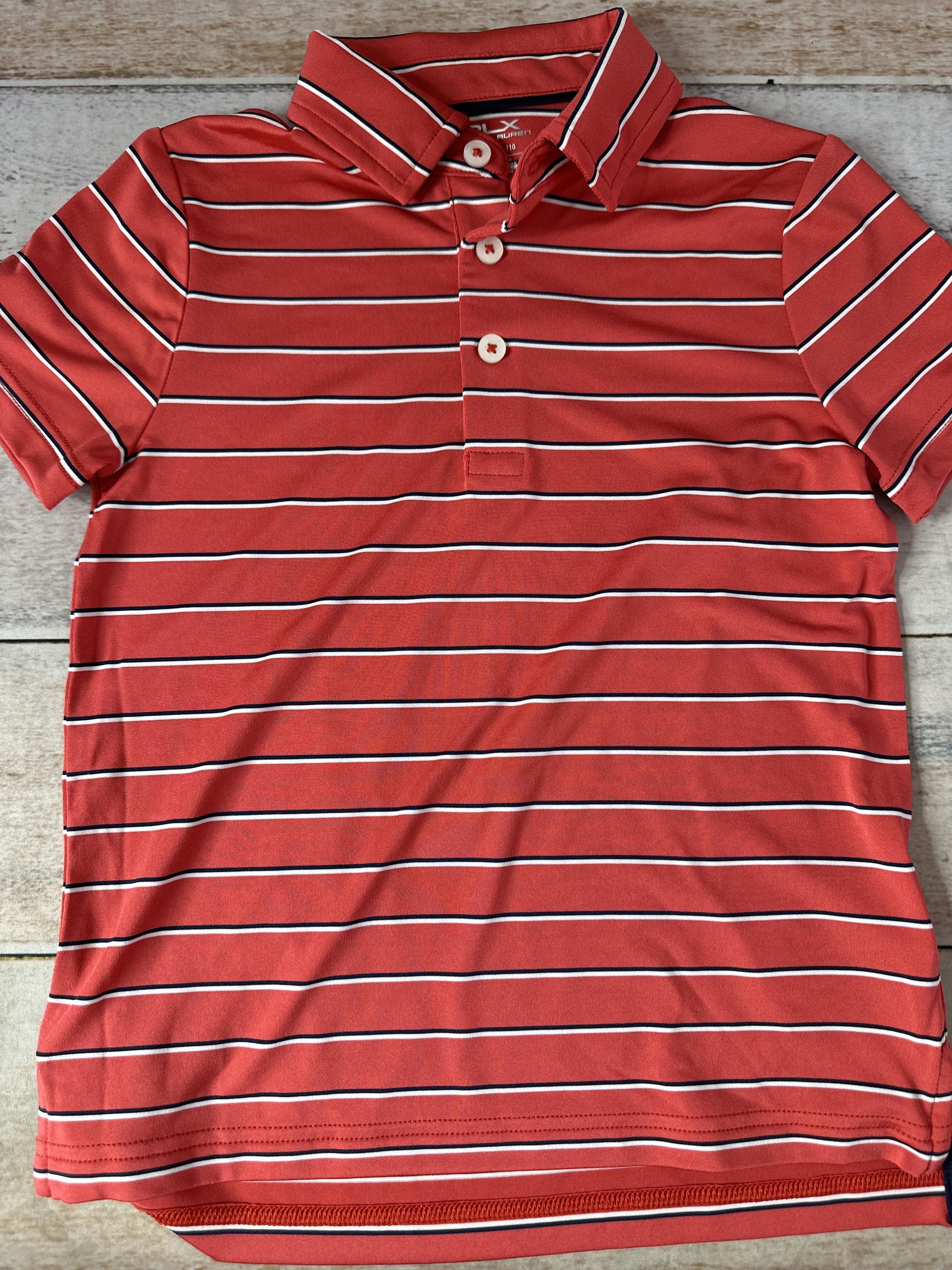Ralph Lauren Boys Navy Blue | Red | White Polo Shirt Size: 4T Navy Blue | Red | White