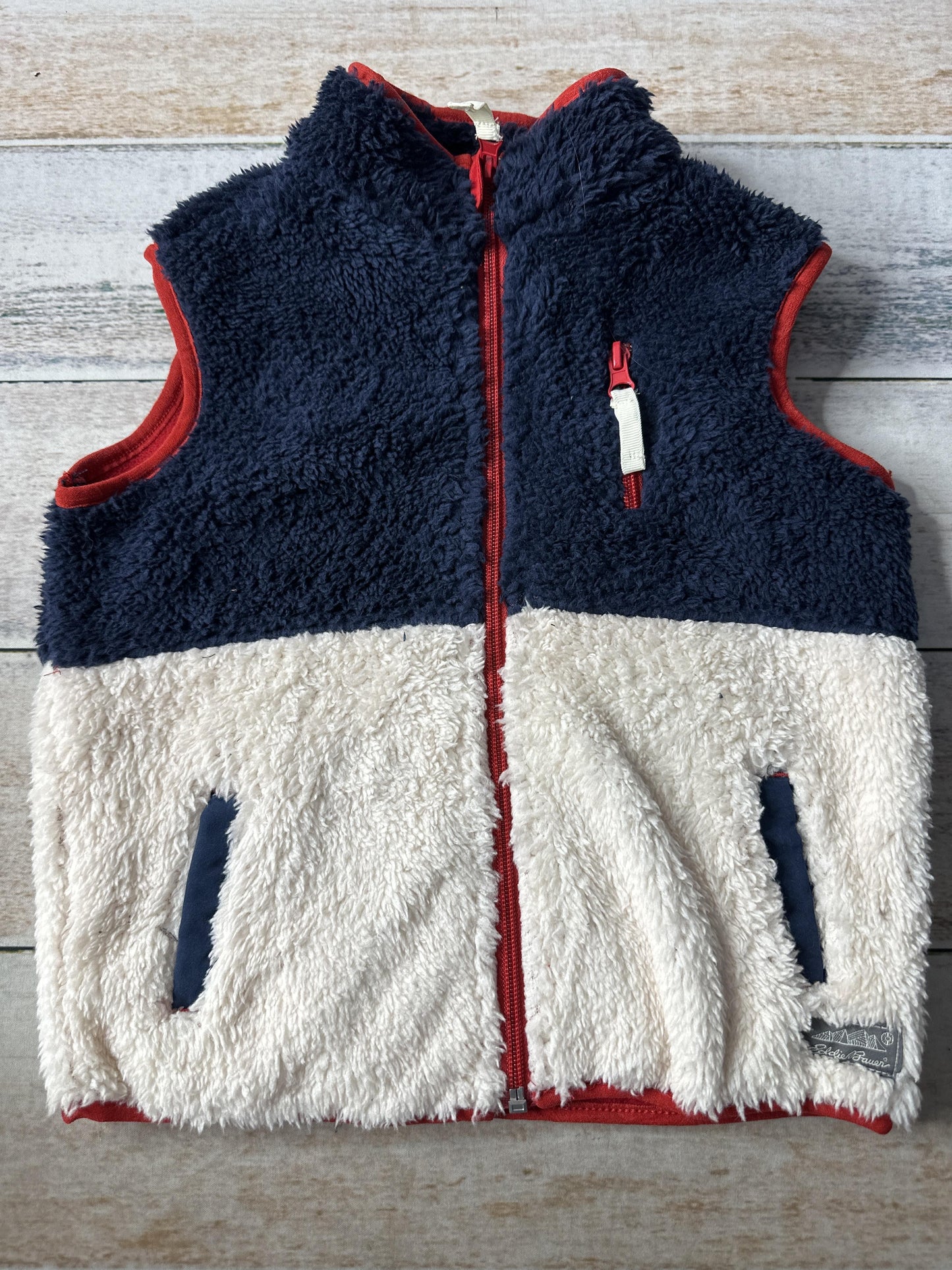 Eddie Bauer Boys Navy Blue | Red | White Vest Size: 3T Navy Blue | Red | White