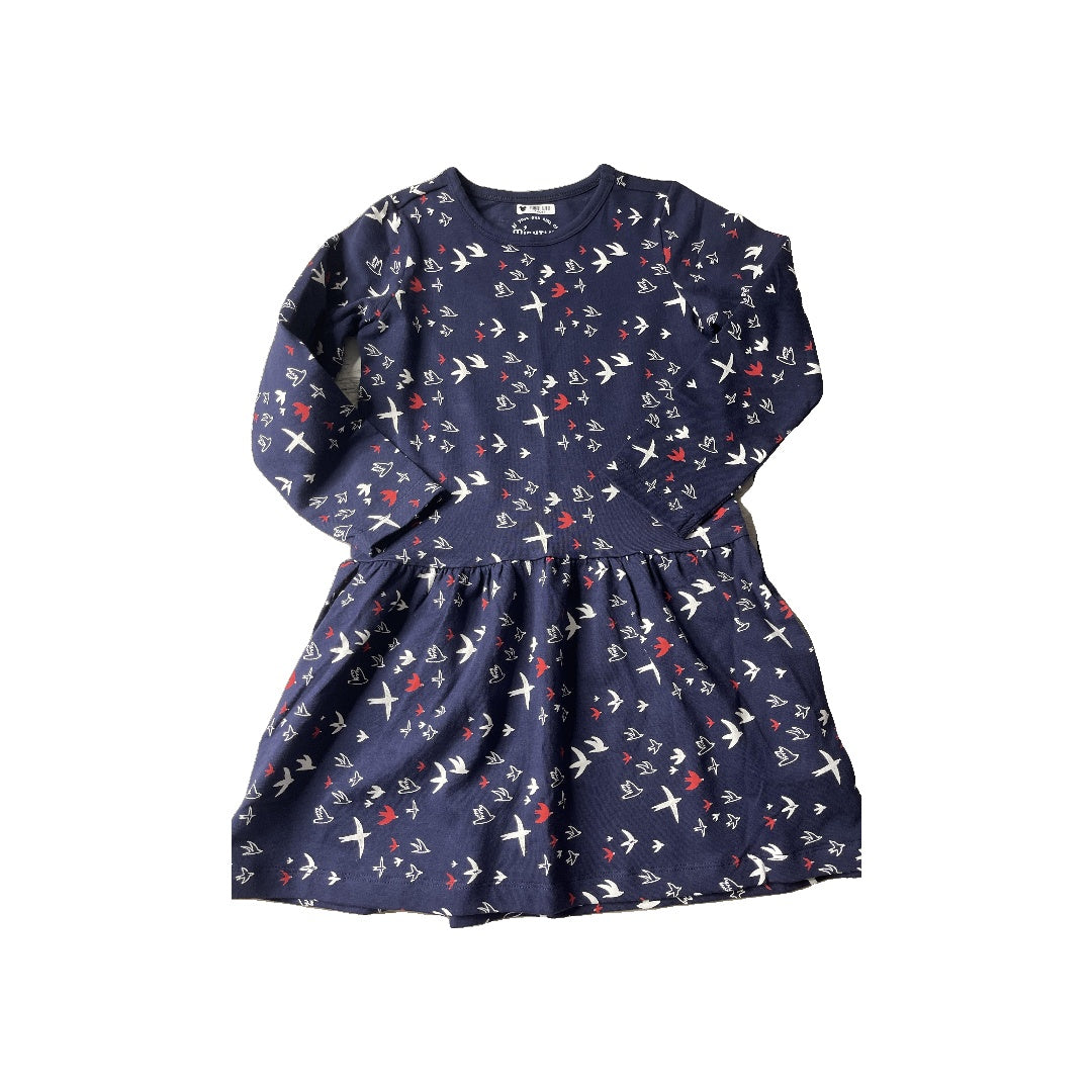 Mightly Girls Navy Blue | red Dress Size: 4T Navy Blue | red