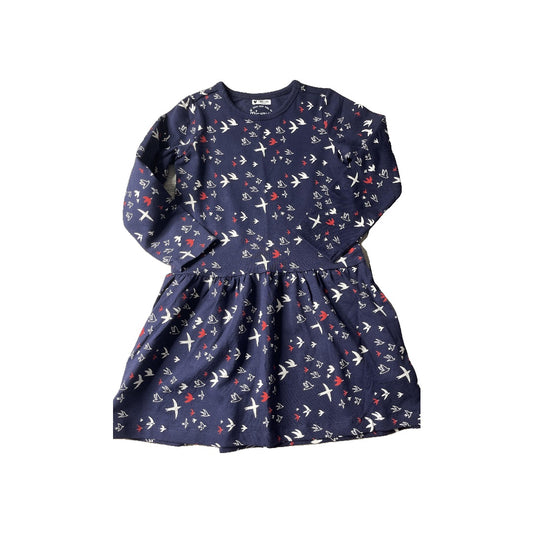 Mightly Girls Navy Blue | red Dress Size: 4T Navy Blue | red