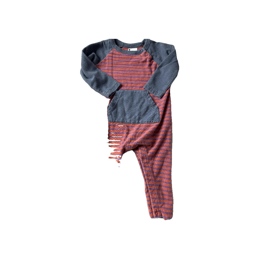 Tea Unisex Navy Blue | Red Long Sleeve Outfit Size: 12-18 months Navy Blue | Red