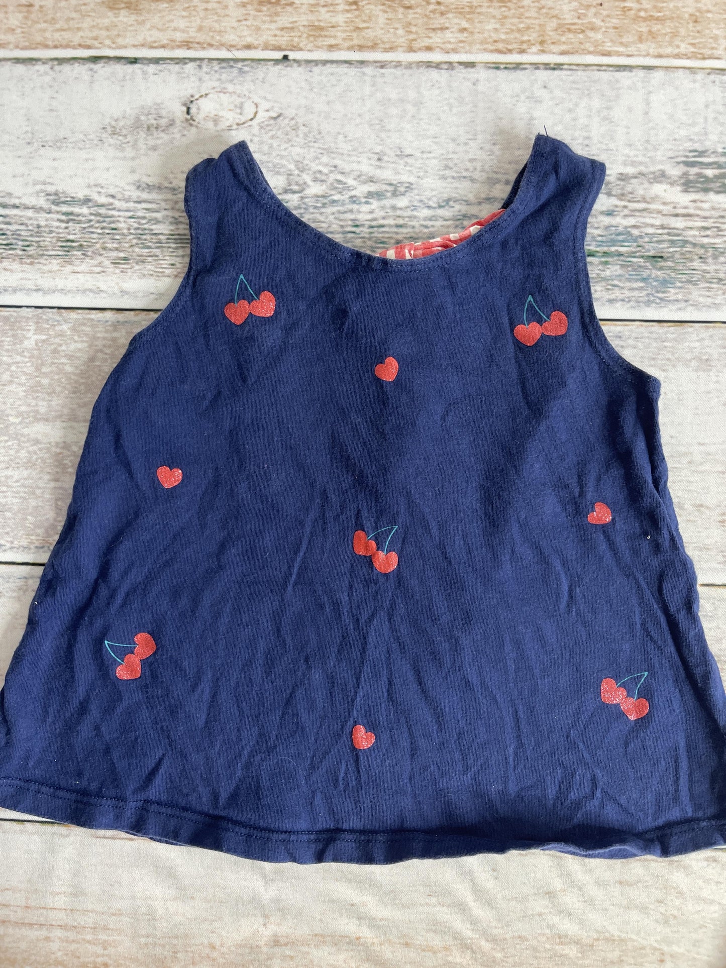 First Impressions Girls Navy Blue | Red Tank Top Size: 18-24 months Navy Blue | Red