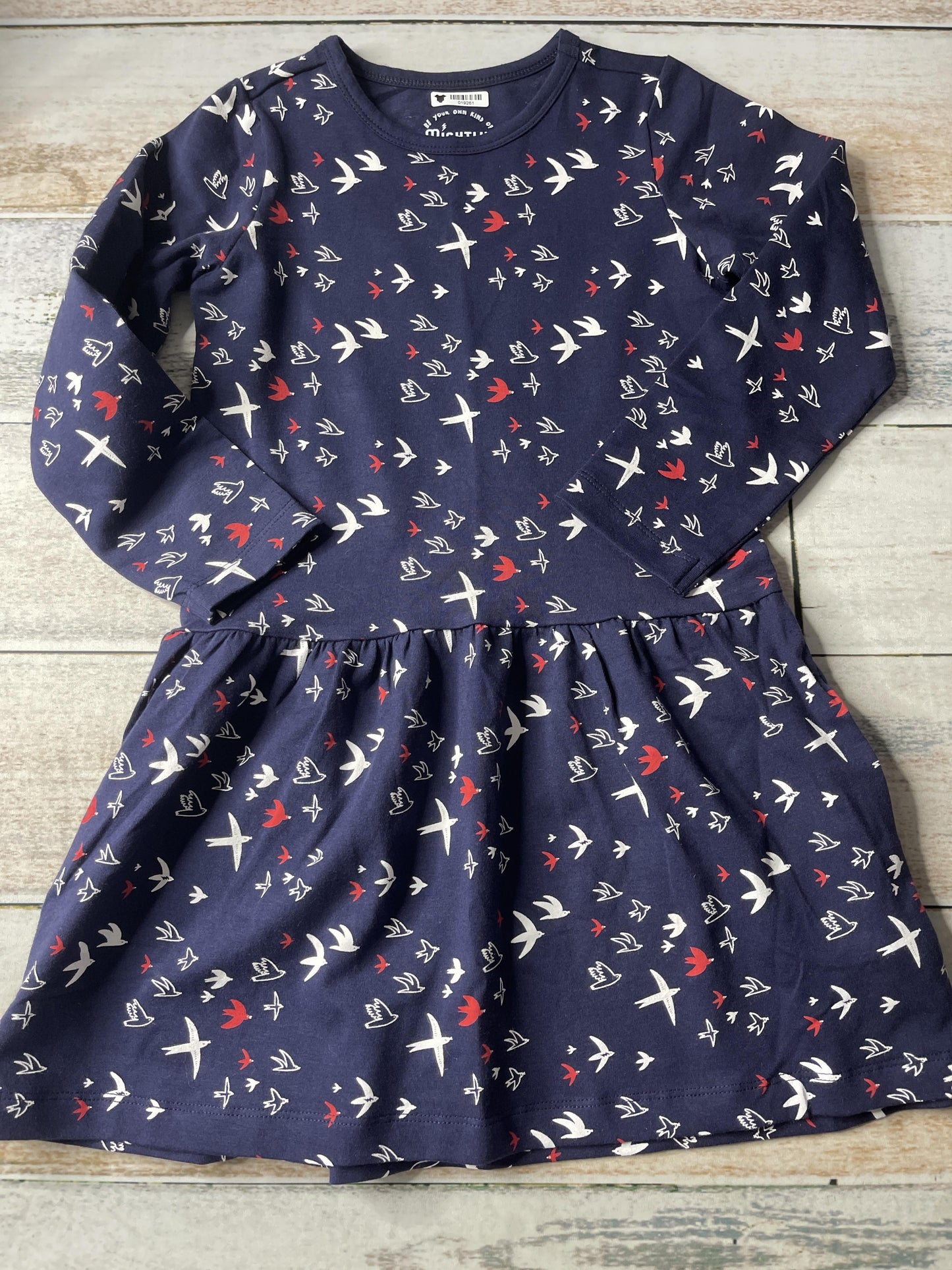 Mightly Girls Navy Blue | red Dress Size: 4T Navy Blue | red