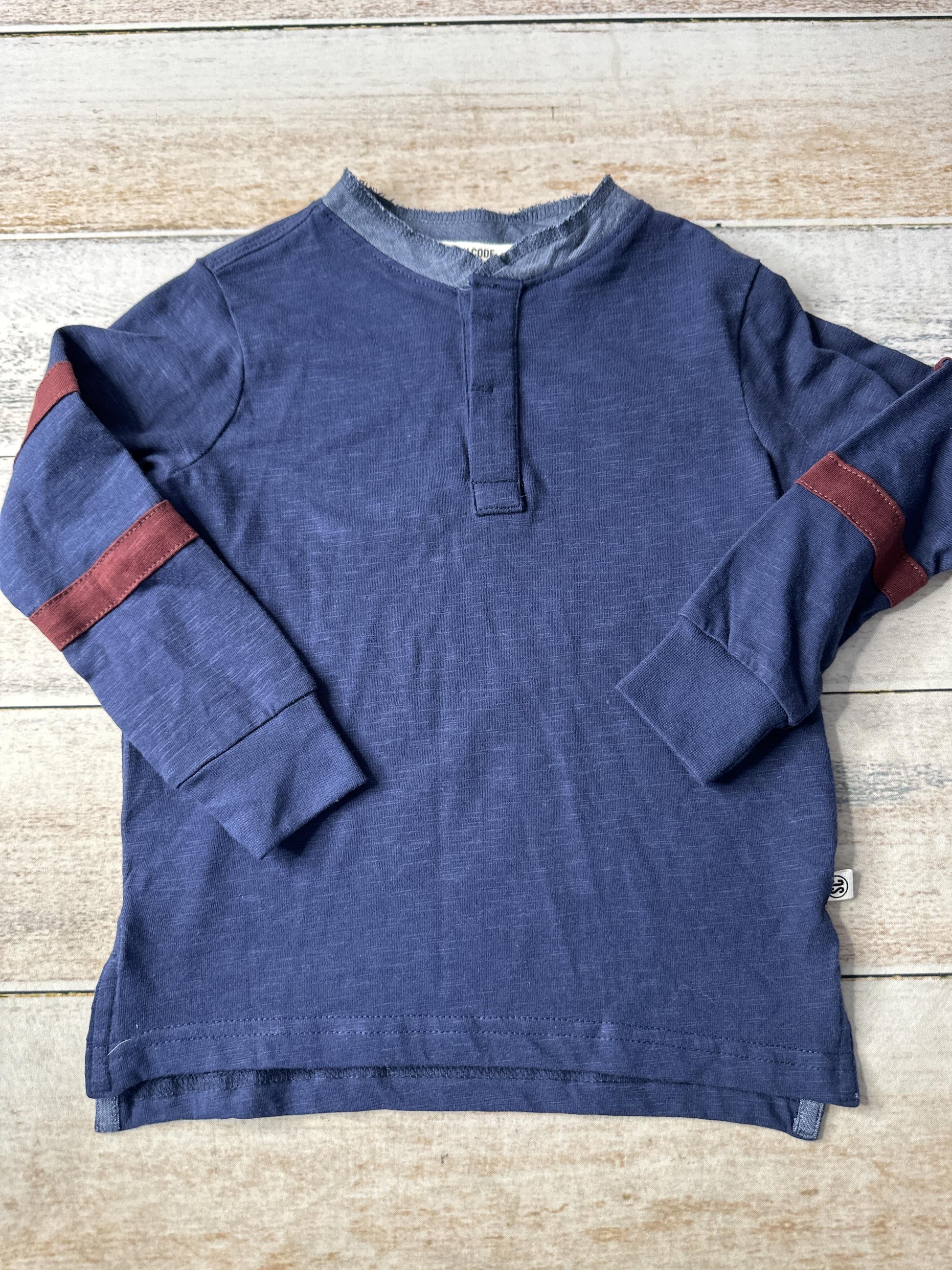 Sovereign Code Unisex Navy Blue | Red Long Sleeve T-Shirt Size: 3T Navy Blue | Red