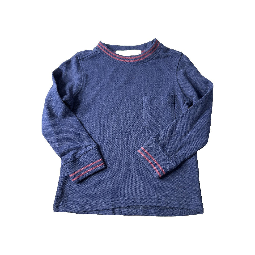 Sovereign Code Boys Navy Blue | Red Long Sleeve T-Shirt Size: 2T Navy Blue | Red