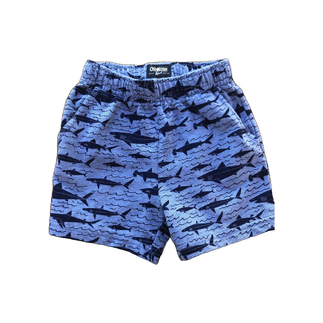 OshKosh Boys Navy Blue | Sharks Shorts Size: 2 years Navy Blue | Sharks