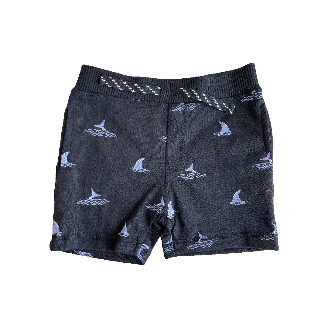Free Planet Boys Navy Blue | Sharks Shorts Size: 2T Navy Blue | Sharks