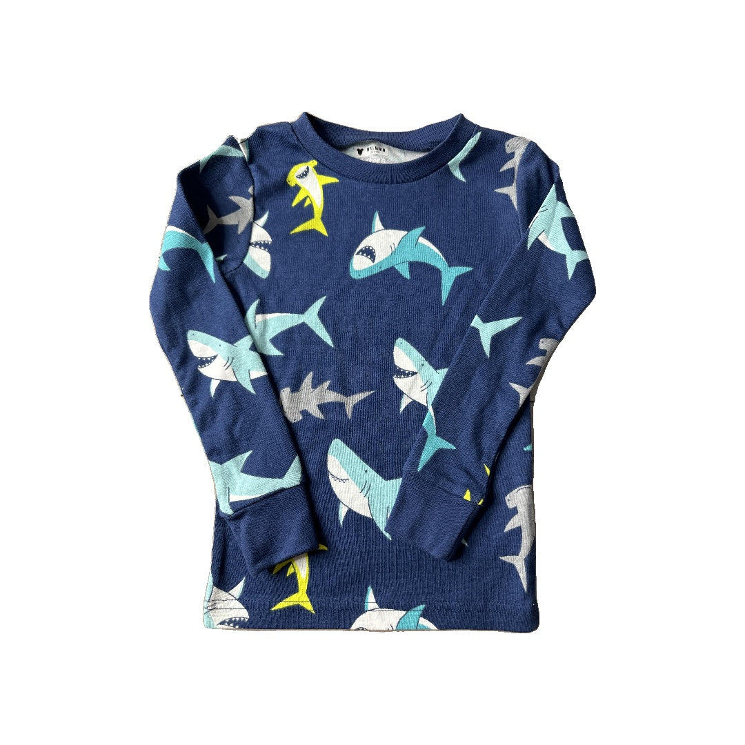 Carters Boys Navy Blue | Sharks Pajamas Size: 4T Navy Blue | Sharks